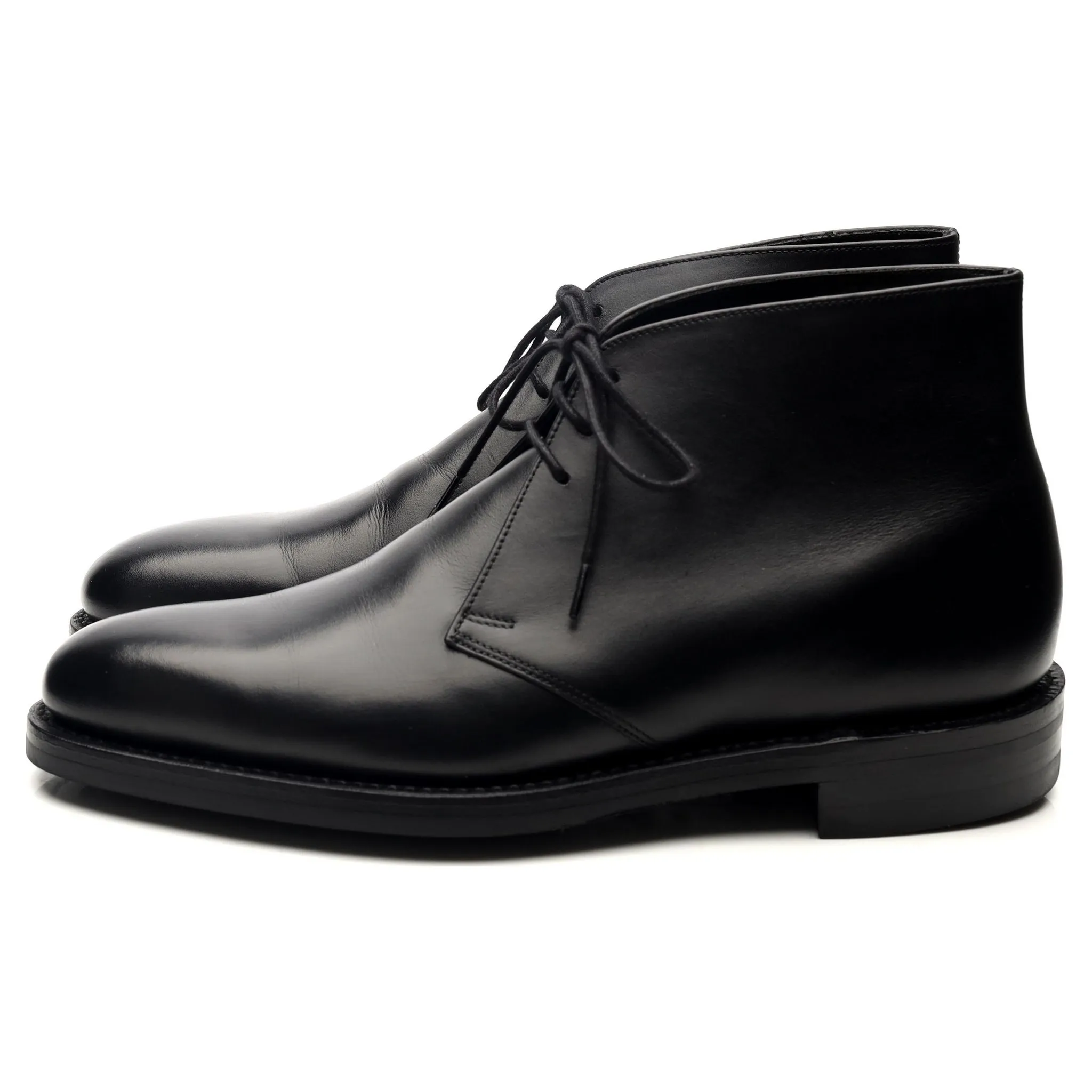 1880 'Pimlico' Black Leather Chukka Boots UK 7 F