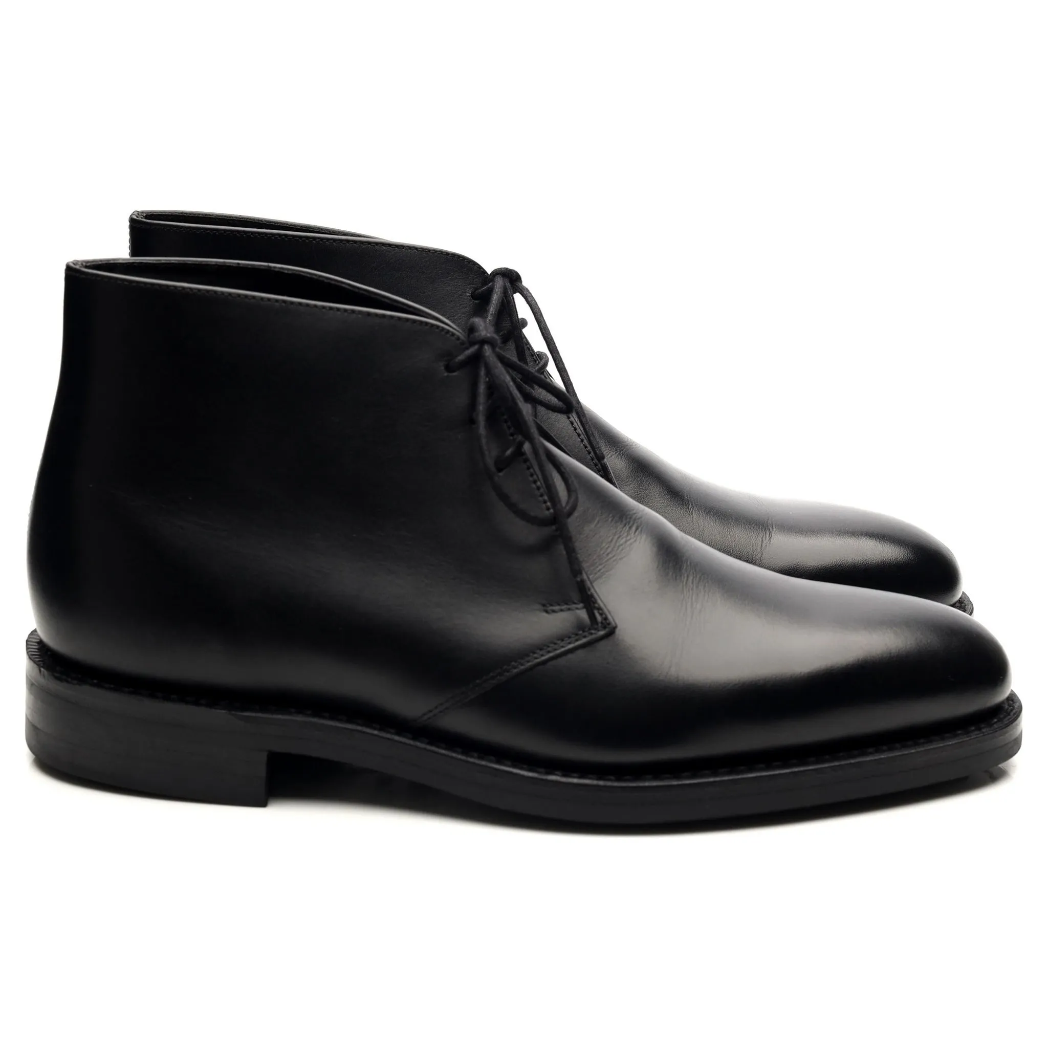 1880 'Pimlico' Black Leather Chukka Boots UK 7 F