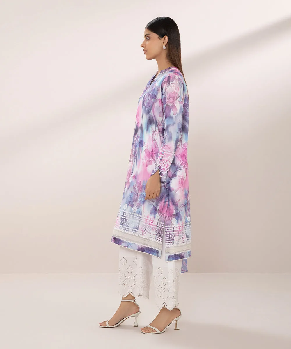 2 Piece - Floral Print Lawn Suit