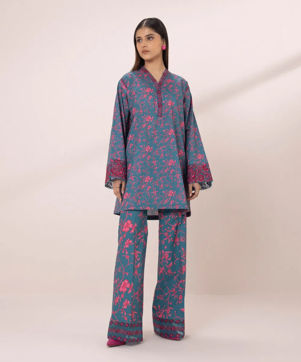 2 Piece - Lawn Suit with Embroidered Design