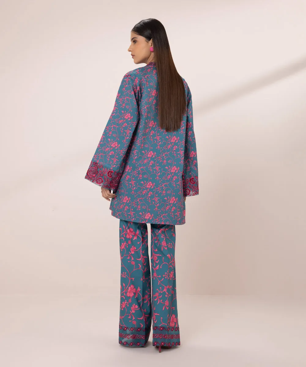 2 Piece - Lawn Suit with Embroidered Design