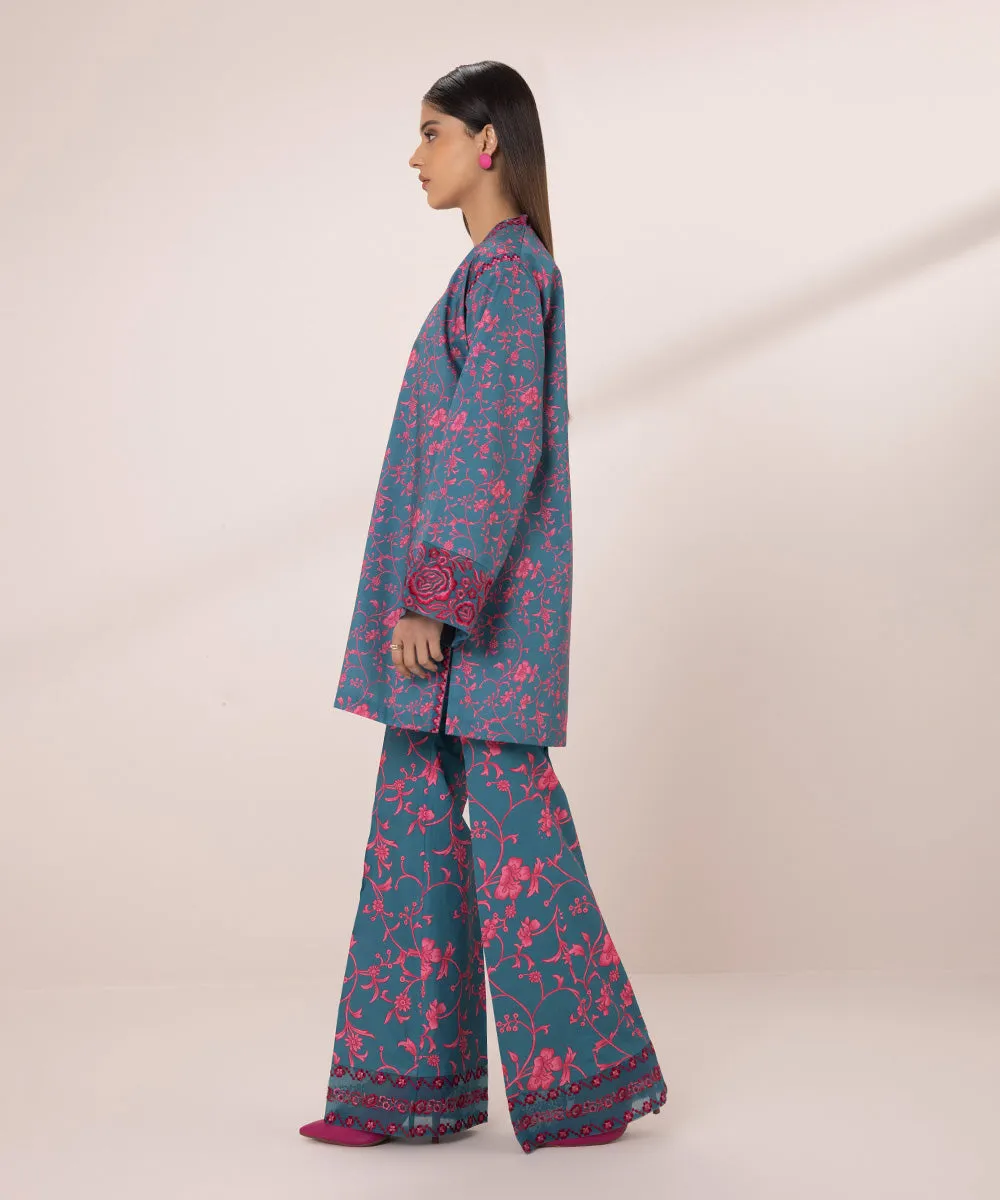 2 Piece - Lawn Suit with Embroidered Design