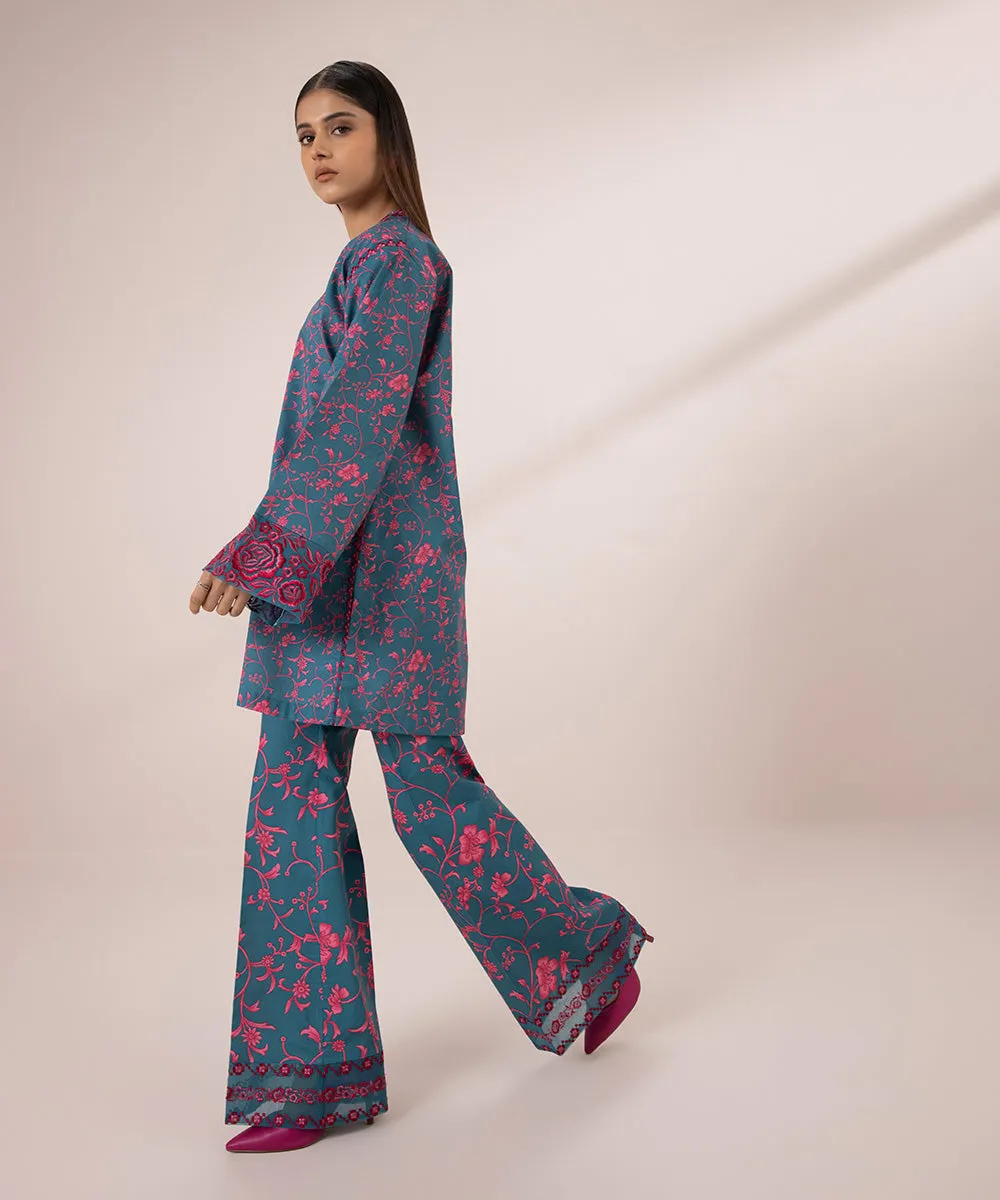 2 Piece - Lawn Suit with Embroidered Design