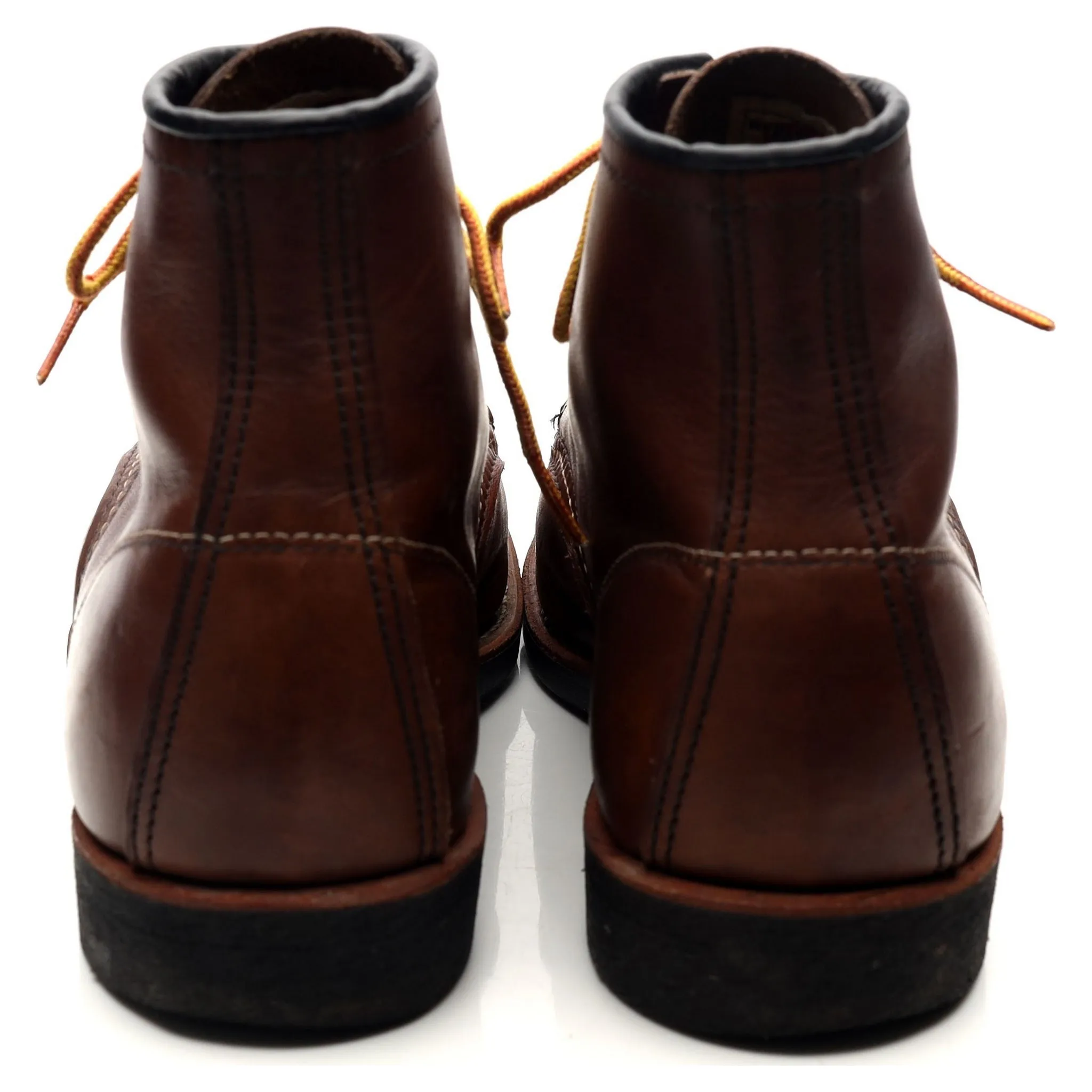 '2954' Brown Leather Moc Toe Boots UK 8 US 9 D