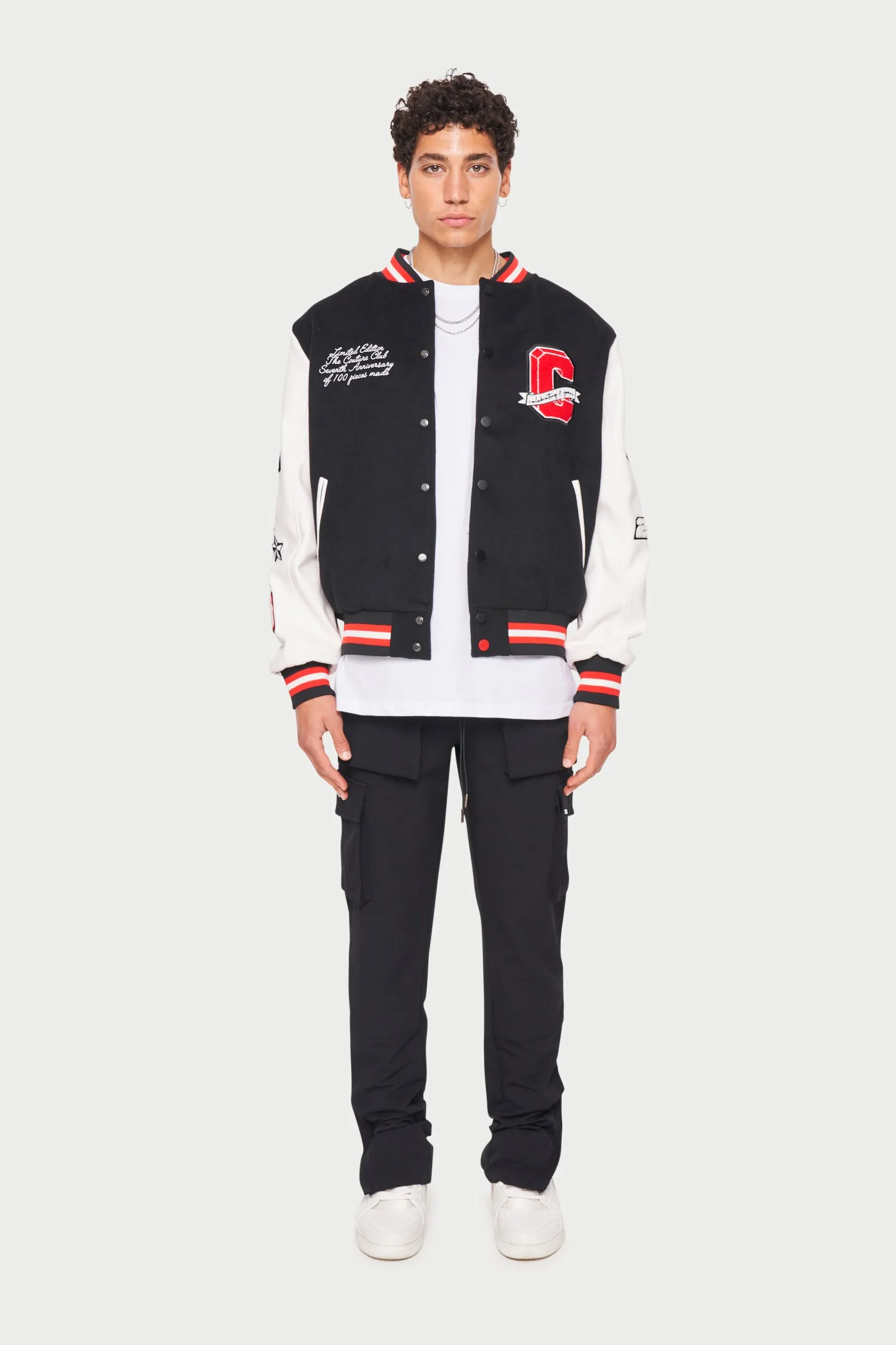 7TH ANNIVERSARY VARSITY JACKET & BASKETBALL - BLACK