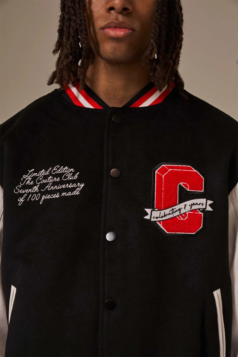 7TH ANNIVERSARY VARSITY JACKET & BASKETBALL - BLACK