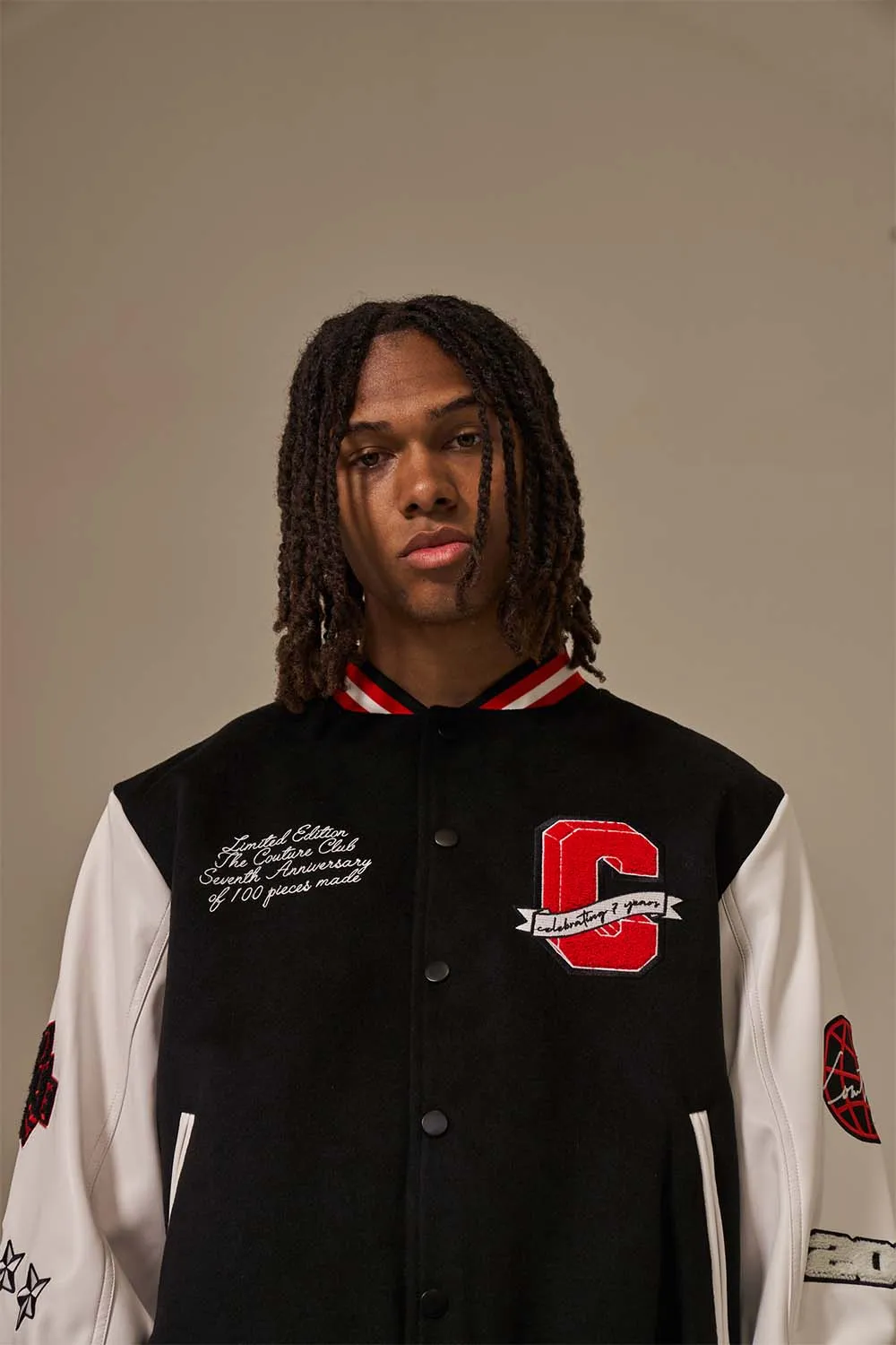 7TH ANNIVERSARY VARSITY JACKET & BASKETBALL - BLACK