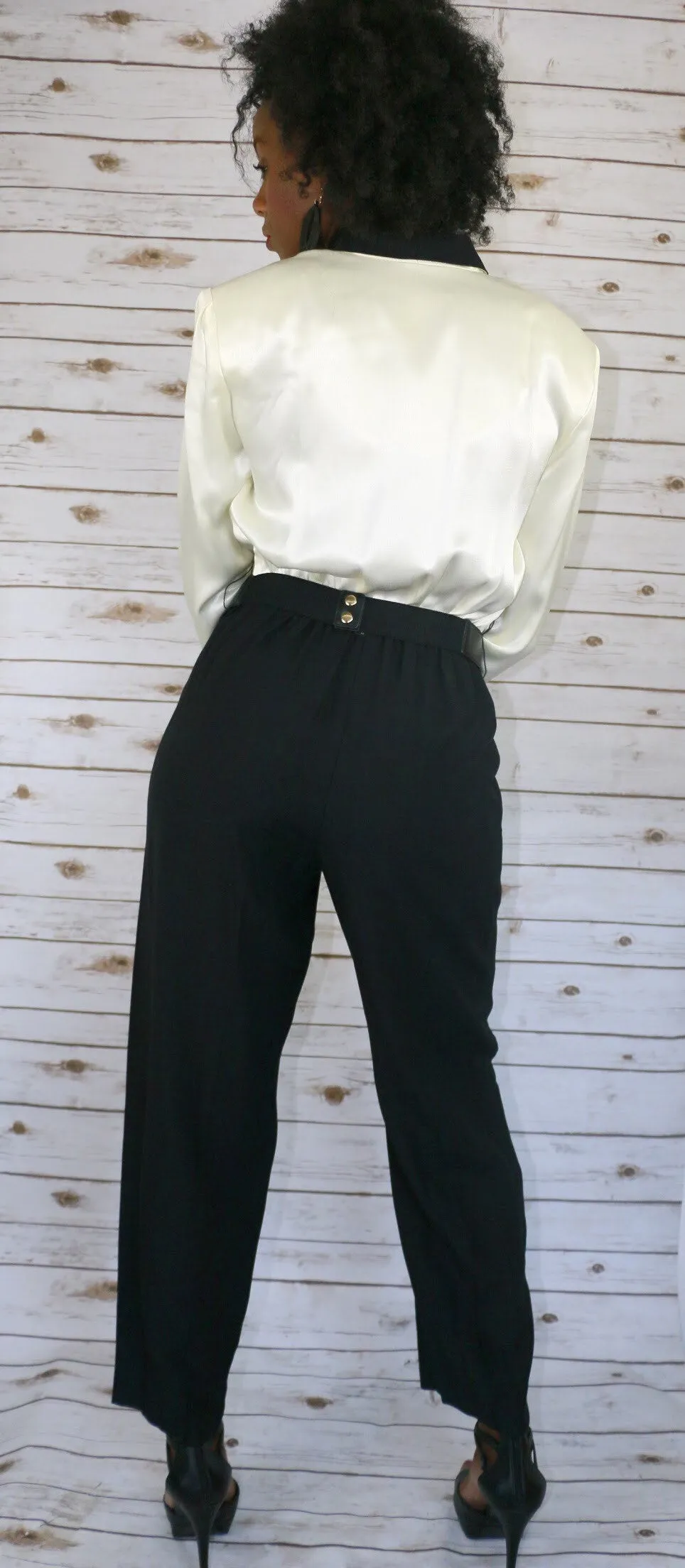 80s Satin Collared Vintage Jumpsuit, JR Nites, Buy Now