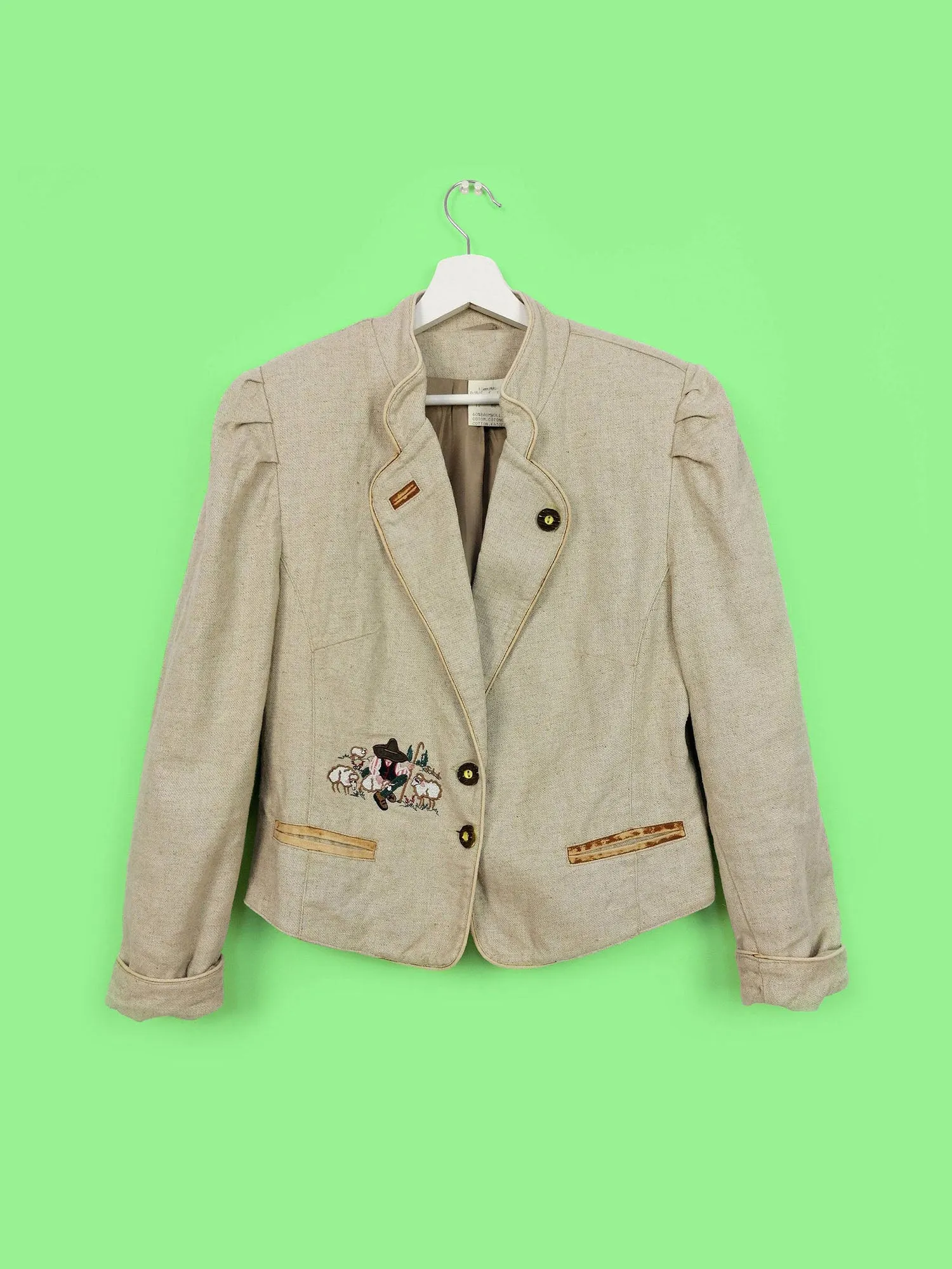 90s puff shoulder Austrian blazer size M-L for sale.