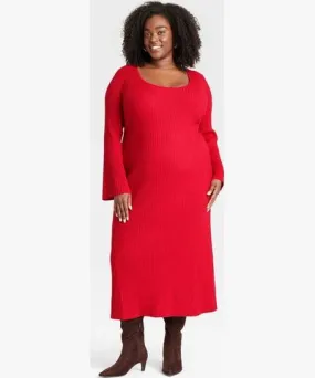 A New Day Women's Long Sleeve Maxi Sweater Dress