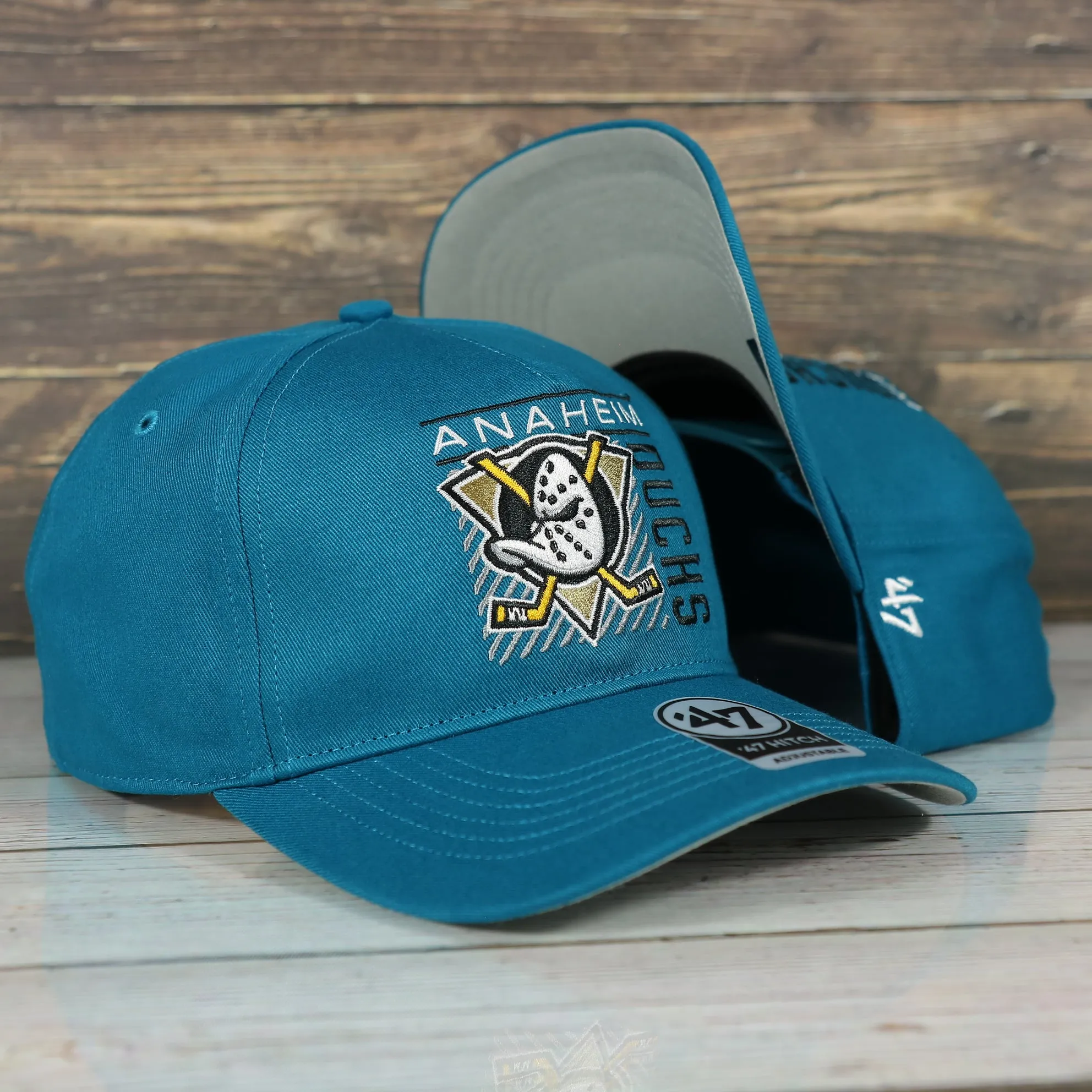 Anaheim Ducks Vintage Teal Snapback Dad Hat - Adjustable Baseball Cap.