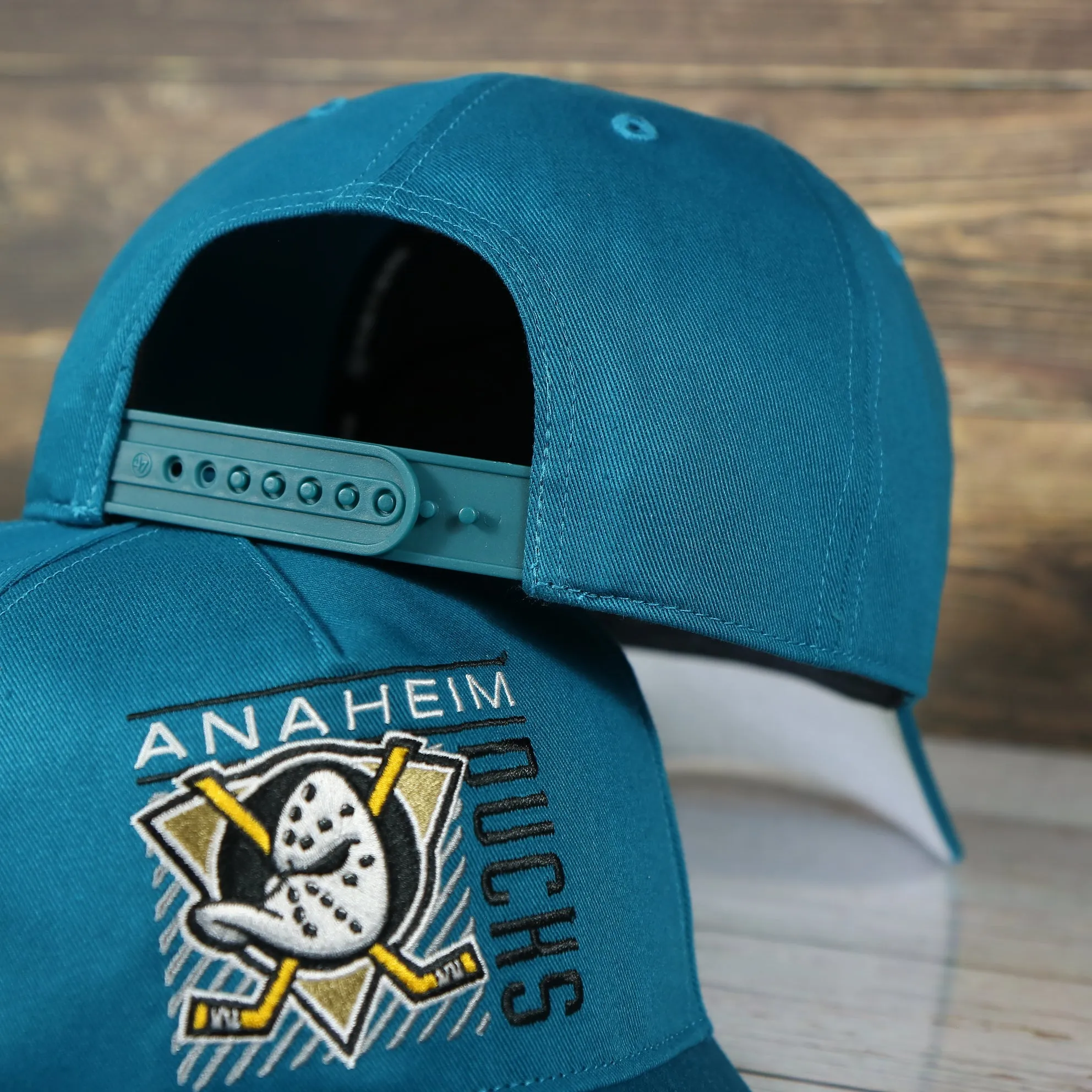 Anaheim Ducks Vintage Teal Snapback Dad Hat - Adjustable Baseball Cap.