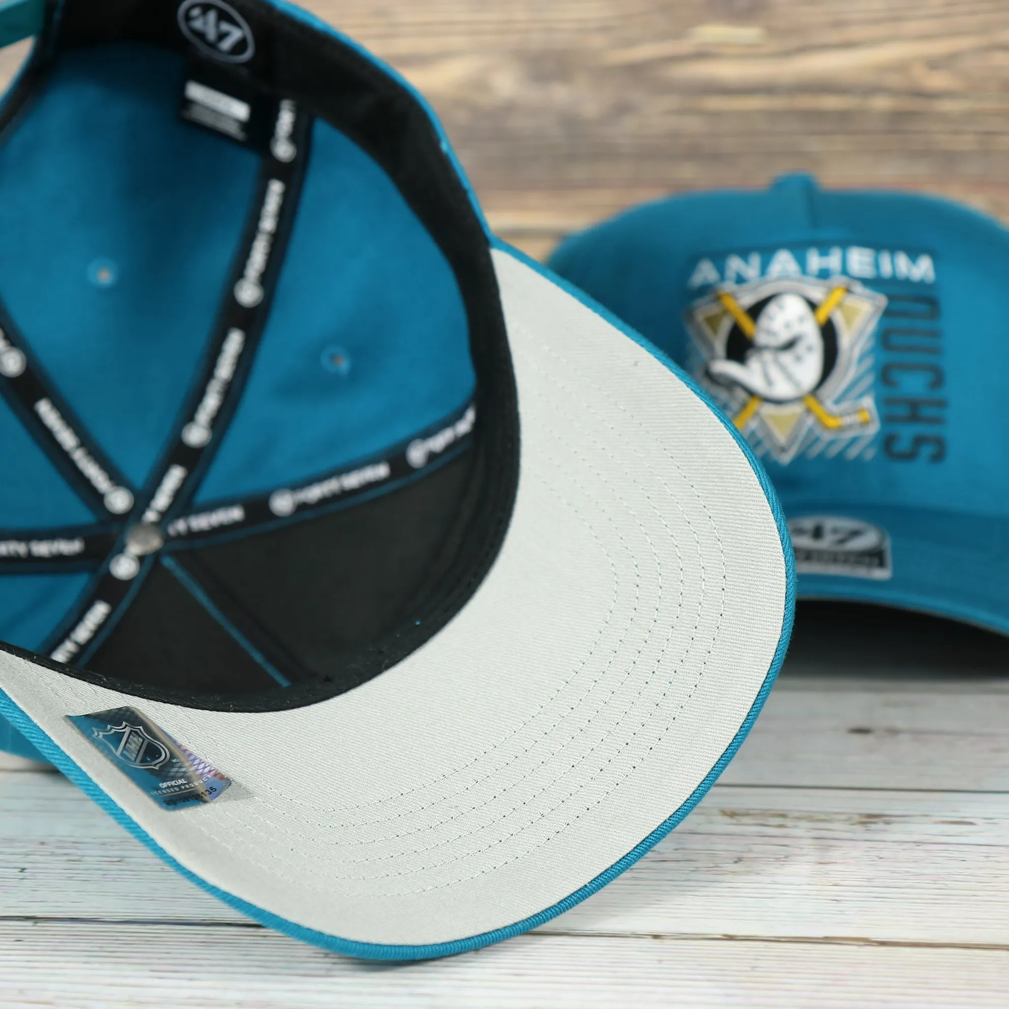 Anaheim Ducks Vintage Teal Snapback Dad Hat - Adjustable Baseball Cap.