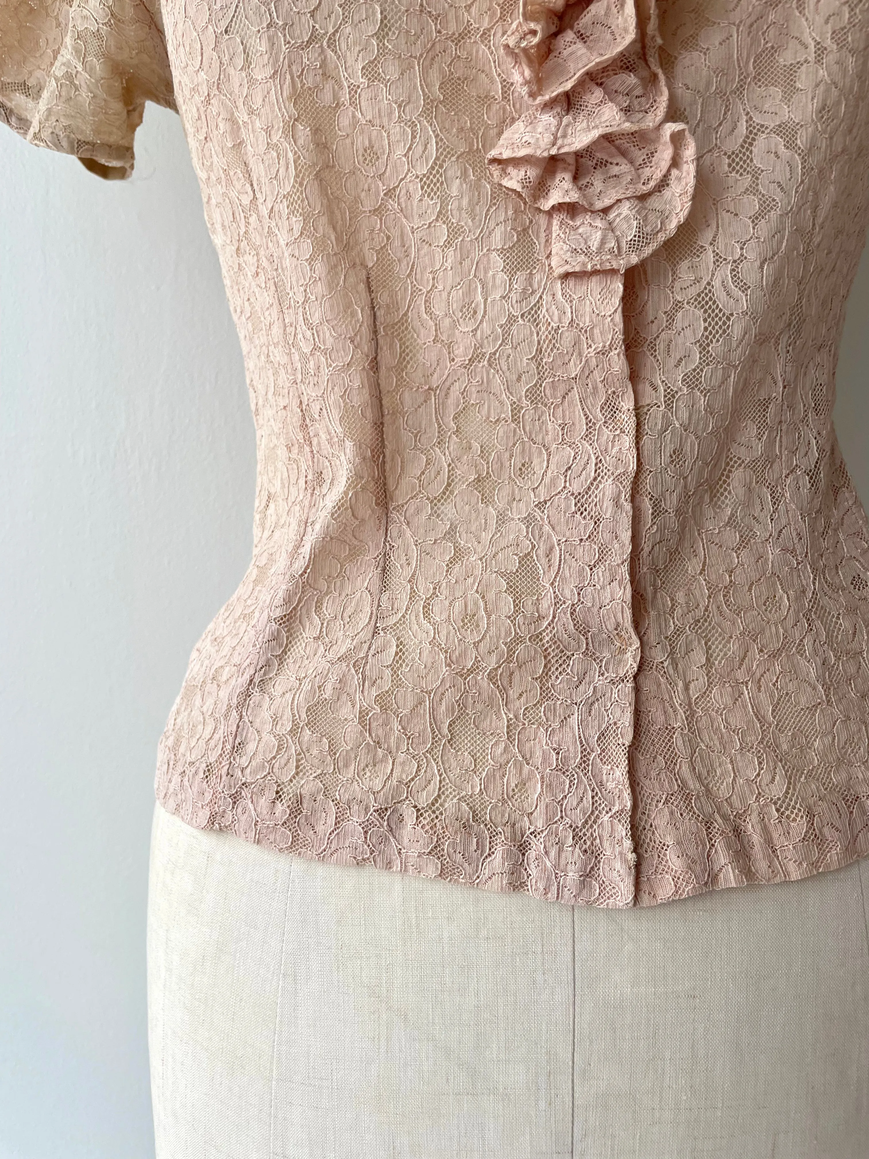 Annecy Lace Blouse - 1930s Vintage for Sale Online