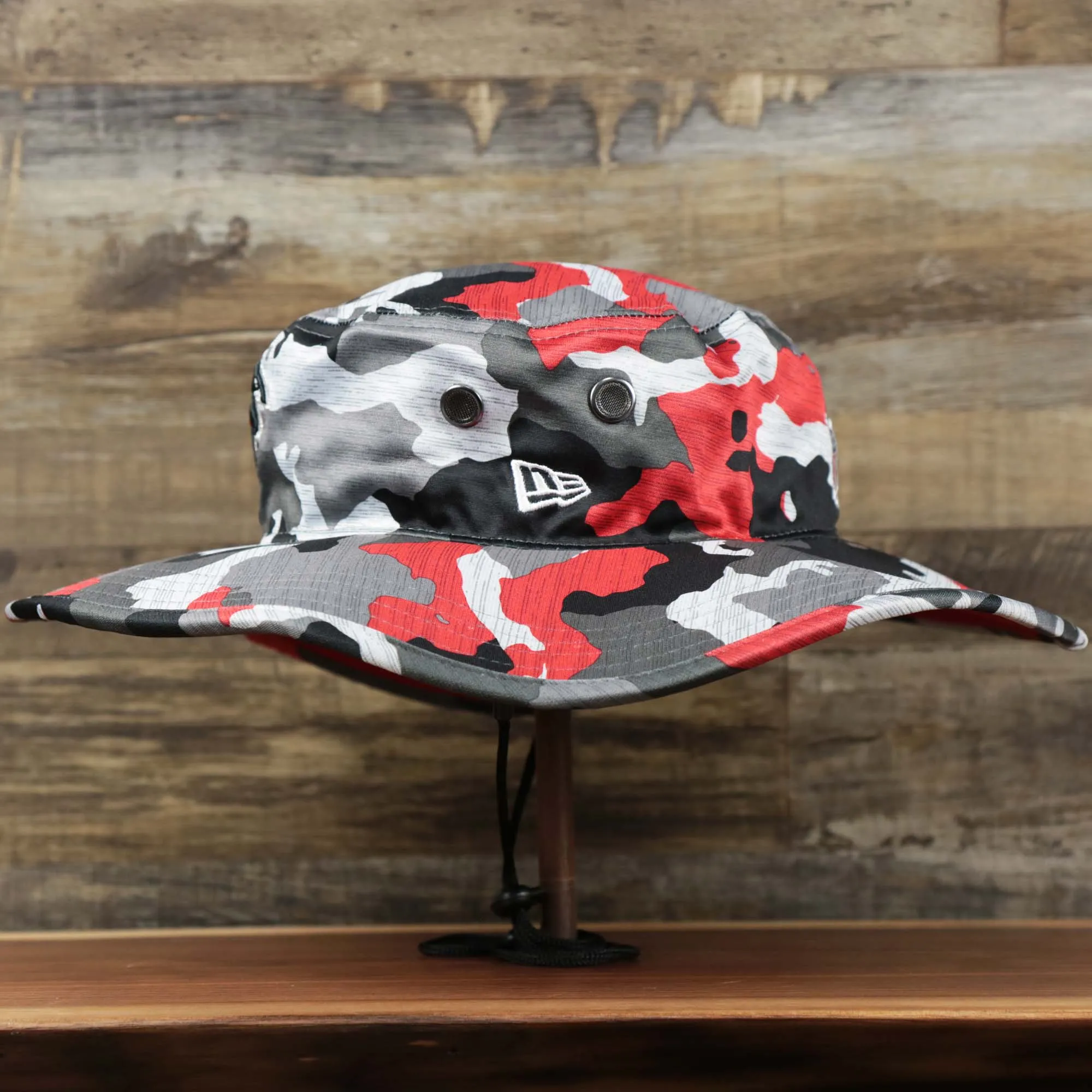 Atlanta Falcons Summer Training Camp 2022 Red Camo Bucket Hat