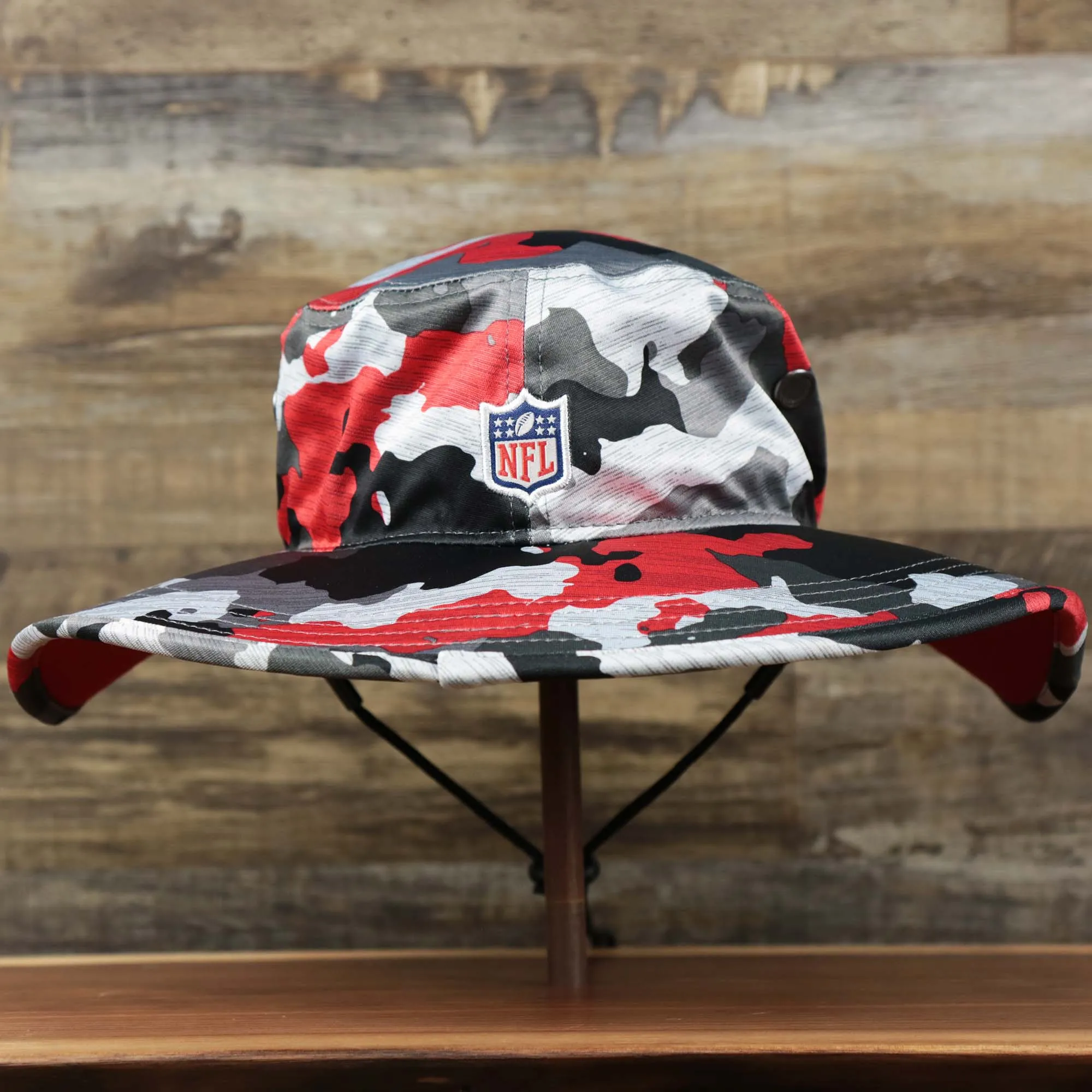 Atlanta Falcons Summer Training Camp 2022 Red Camo Bucket Hat