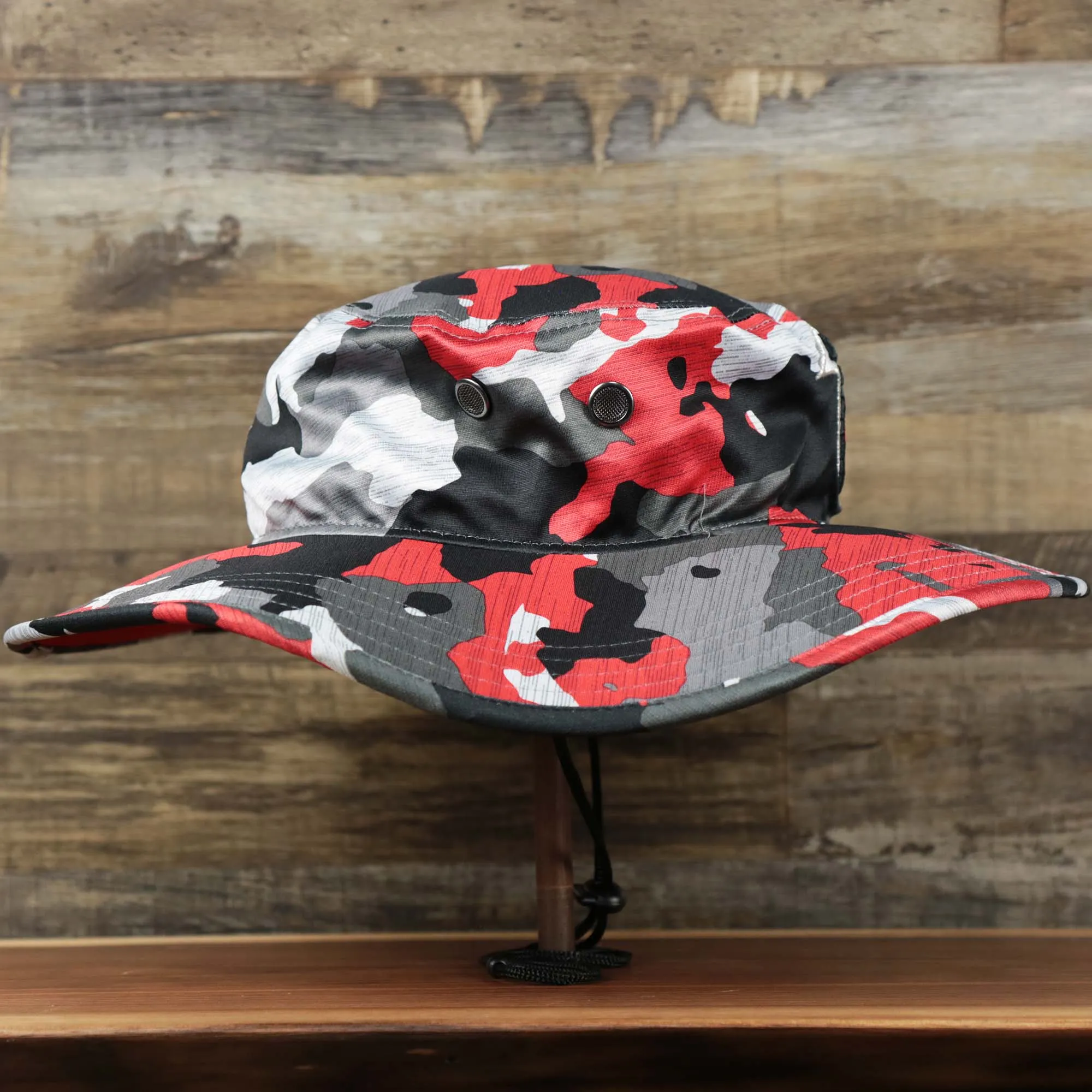 Atlanta Falcons Summer Training Camp 2022 Red Camo Bucket Hat