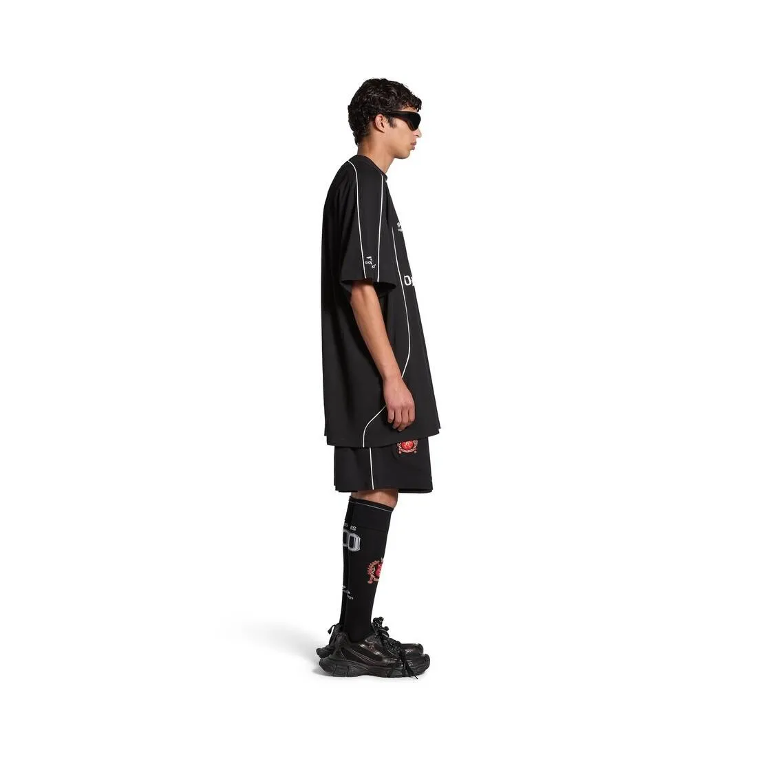 Balenciaga Barcelona Soccer T-shirt in Black/White - Oversized