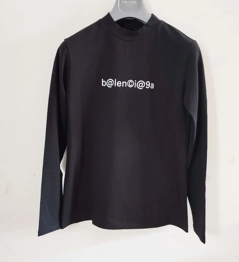 Balenciaga long-sleeve logo t-shirts - slim fit with stretch