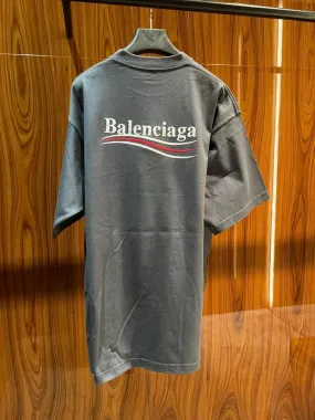 Balenciaga men's political campaign t-shirt - large fit, grey