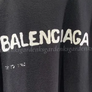 Balenciaga men's t-shirt, large fit, black color.