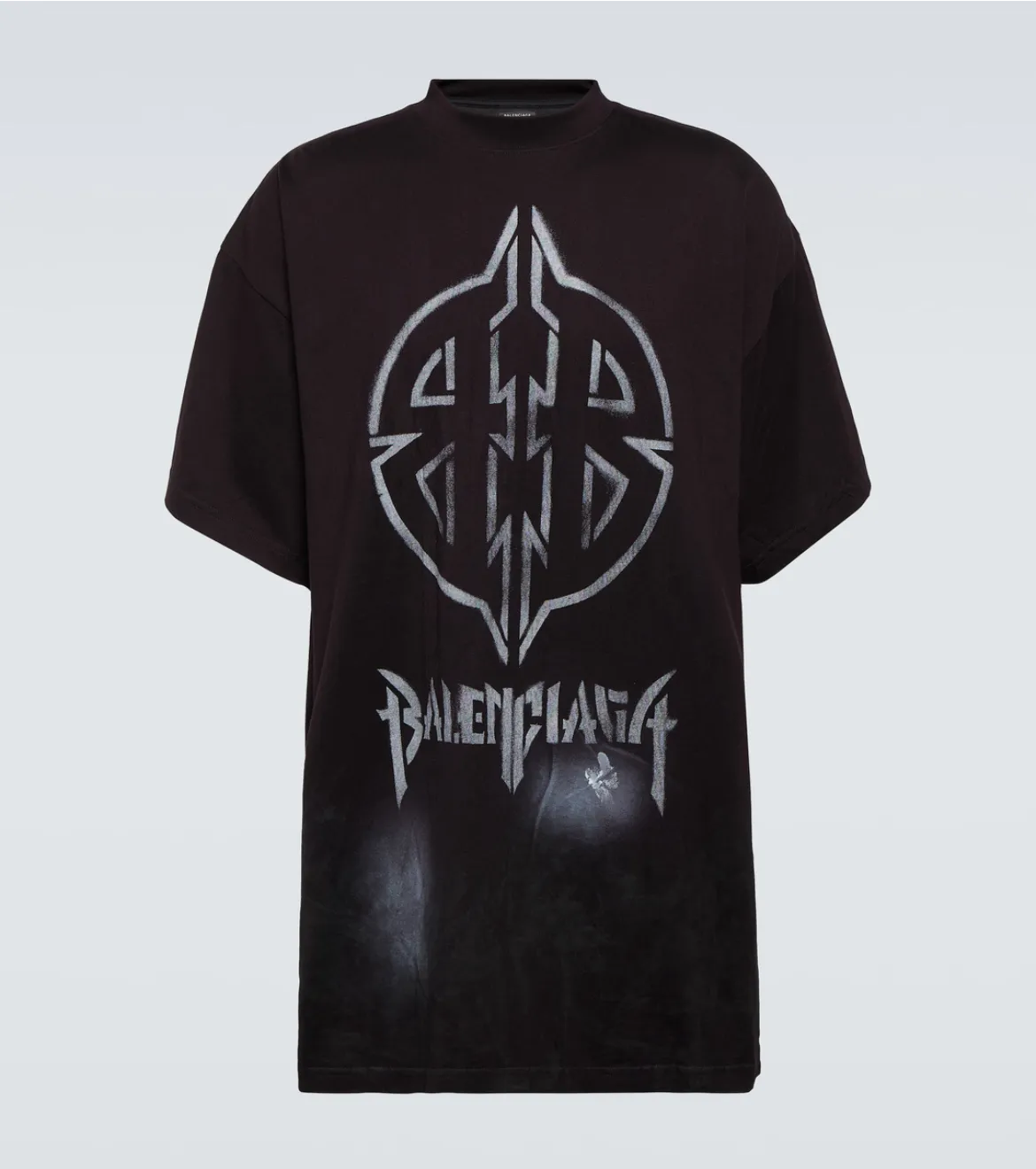 Balenciaga Metal BB Stencil T-shirt Oversized Black/White.