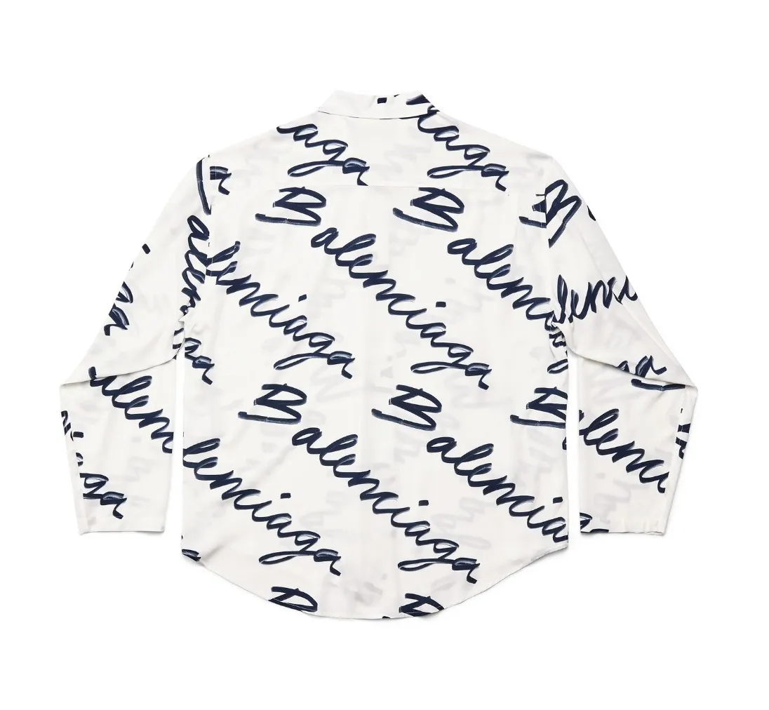 Balenciaga Scribble Minimal Shirt - White | Large Fit