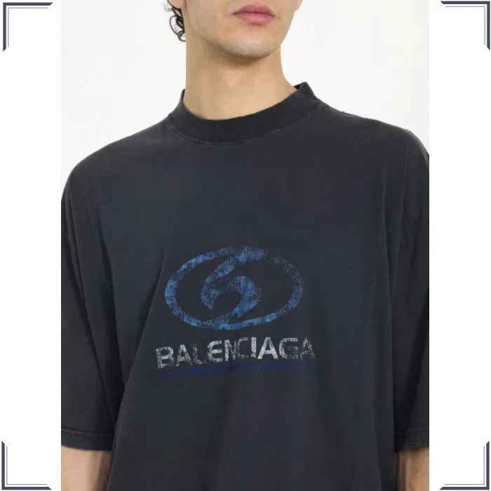 Balenciaga Surfer T-shirt - Medium Fit, Black/Blue