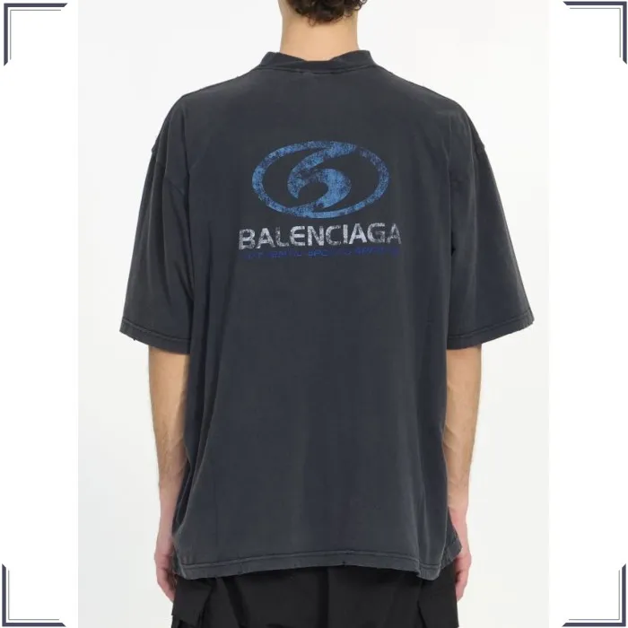 Balenciaga Surfer T-shirt - Medium Fit, Black/Blue