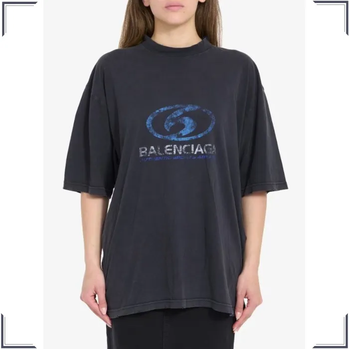 Balenciaga Surfer T-shirt - Medium Fit, Black/Blue