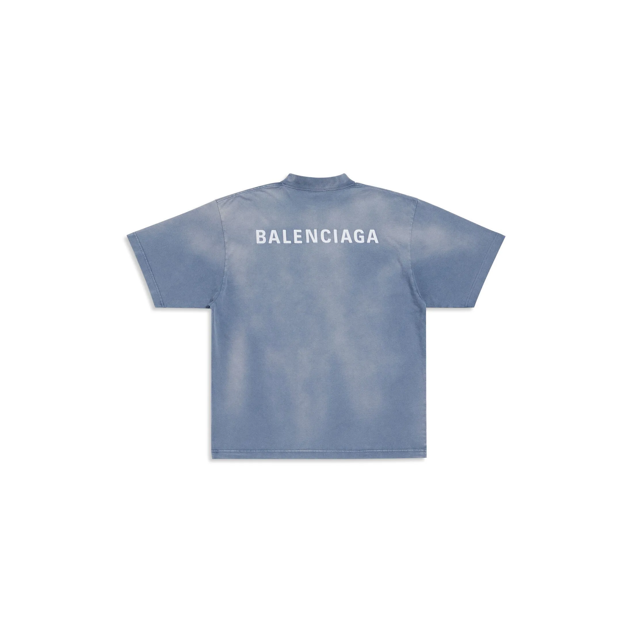 Balenciaga T-shirt Faded Blue Medium Fit