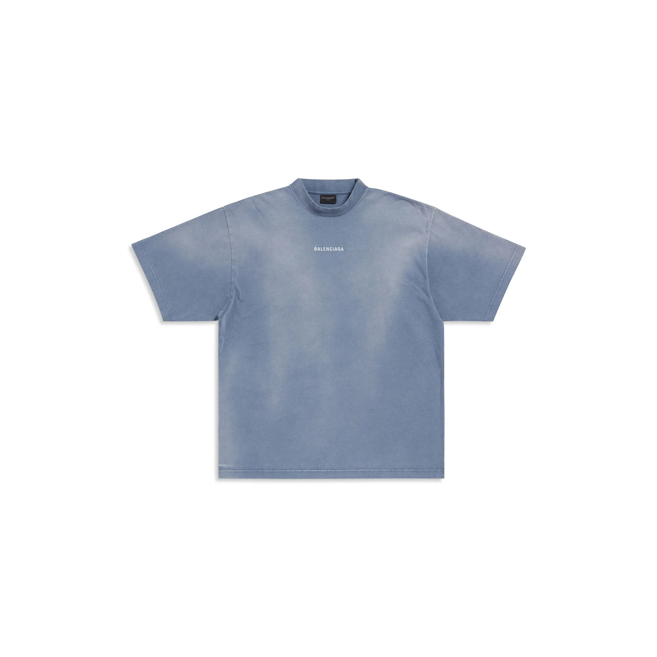 Balenciaga T-shirt Faded Blue Medium Fit