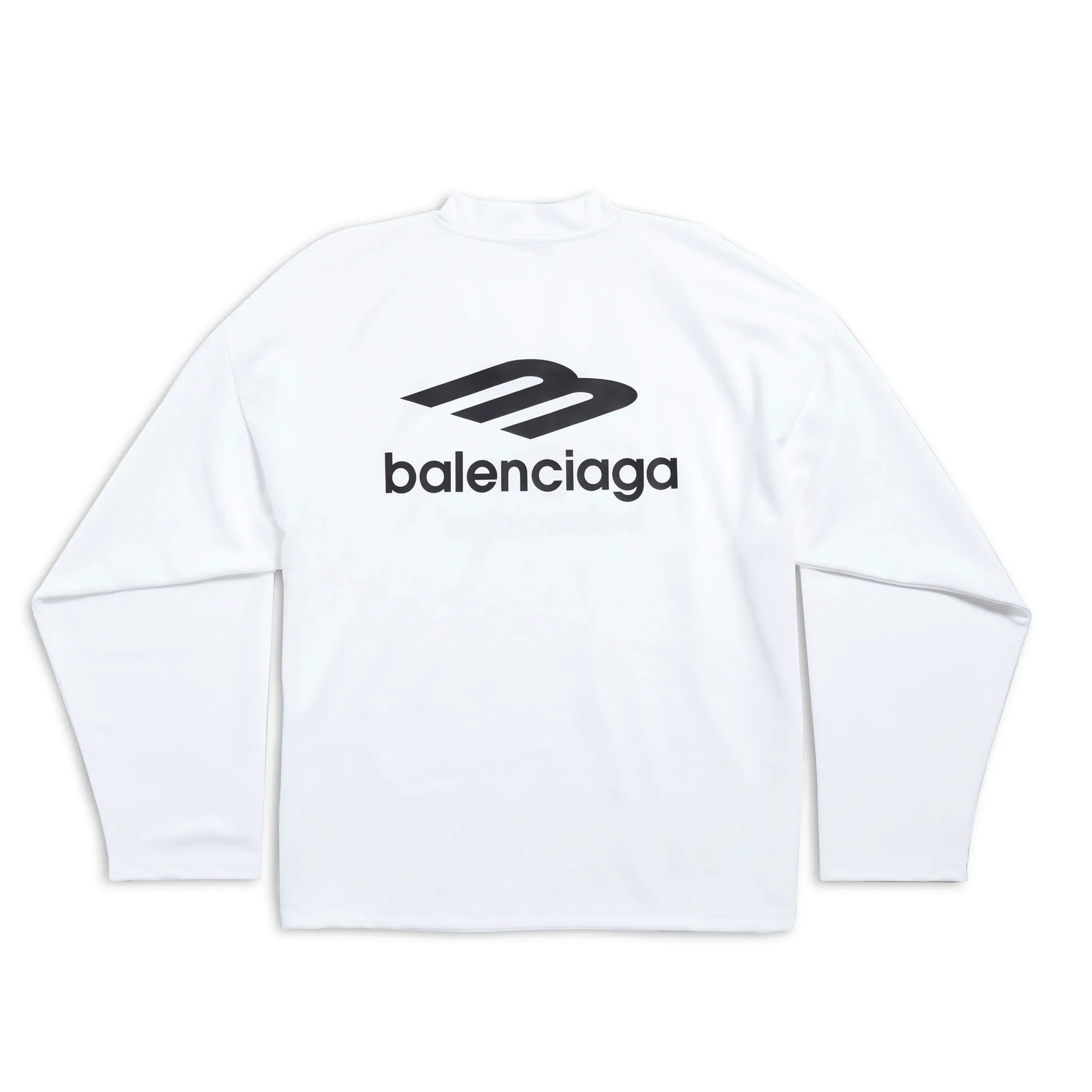 Balenciaga V-Neck Pullovers - Street Style, Long Sleeves, Plain, Oversized