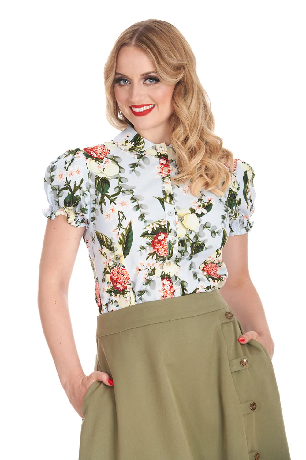 Banned Apparel - Plus Size Floral Bloom Blouse