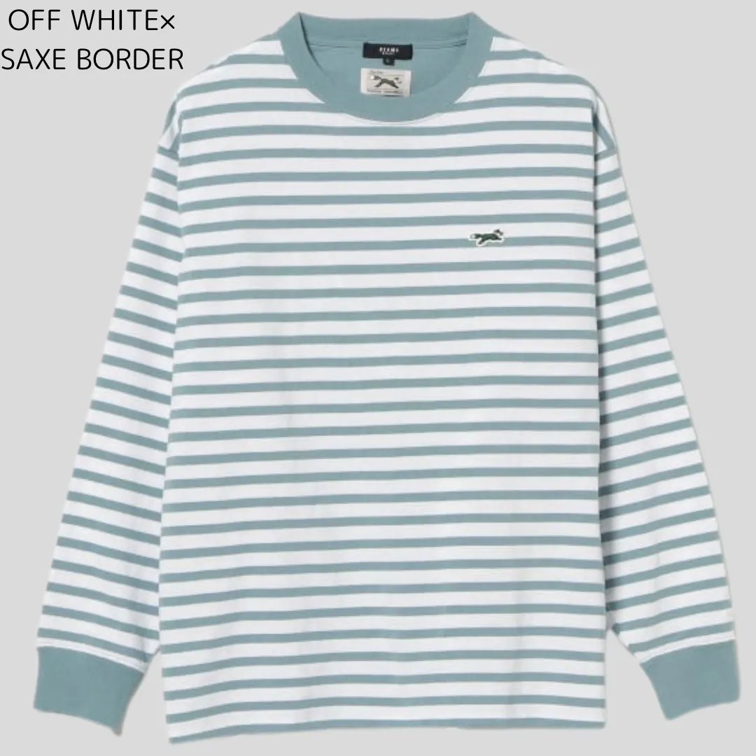 BEAMS Stripes Long Sleeves Cotton T-shirt