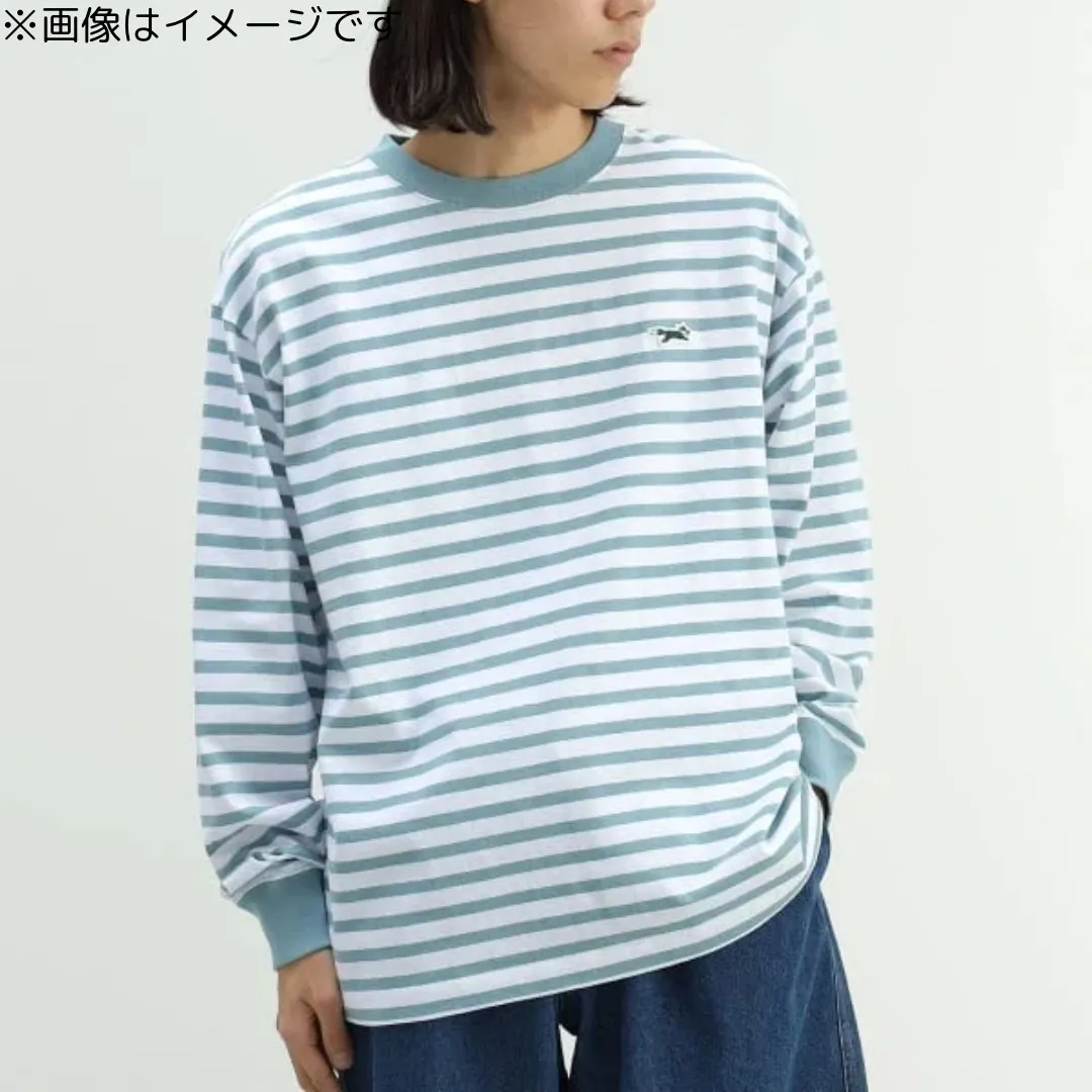 BEAMS Stripes Long Sleeves Cotton T-shirt