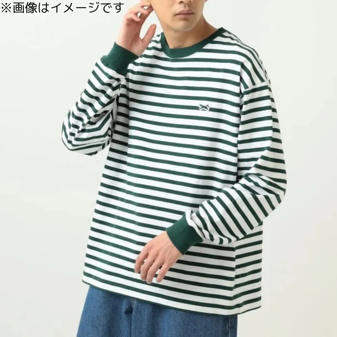 BEAMS Stripes Long Sleeves Cotton T-shirt