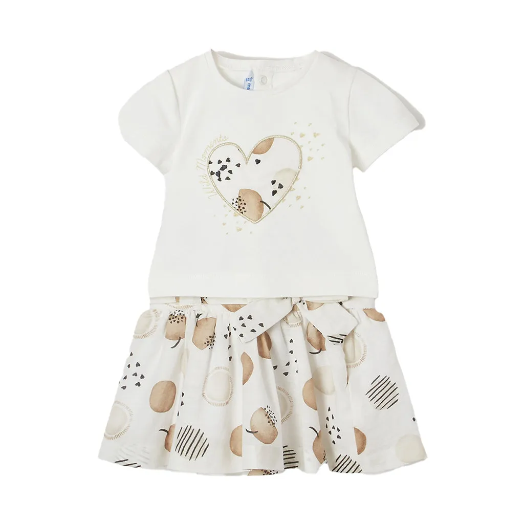 Beige Heart Graphic Clothing