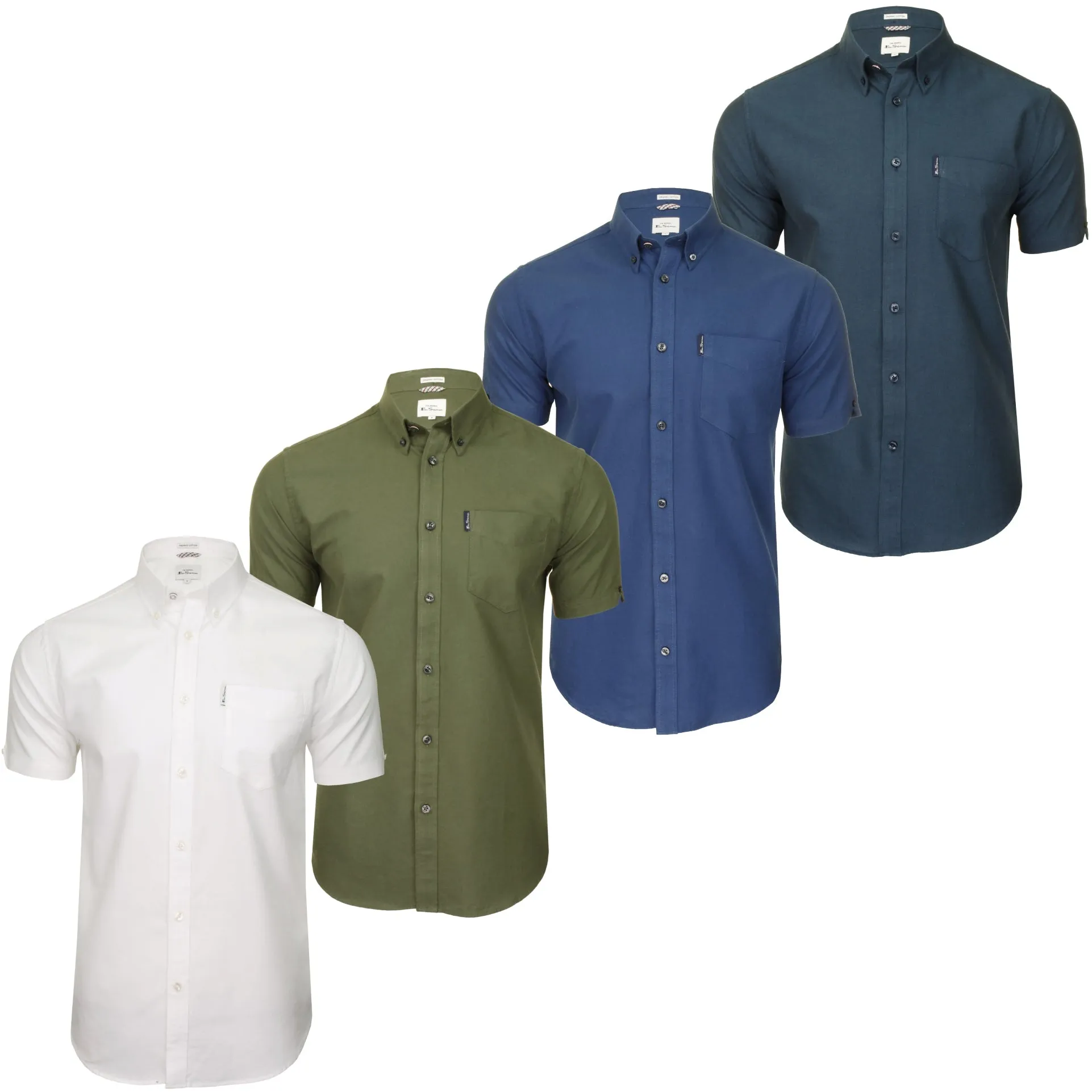 Ben Sherman Men's Short Sleeve Signature Oxford Shirt.