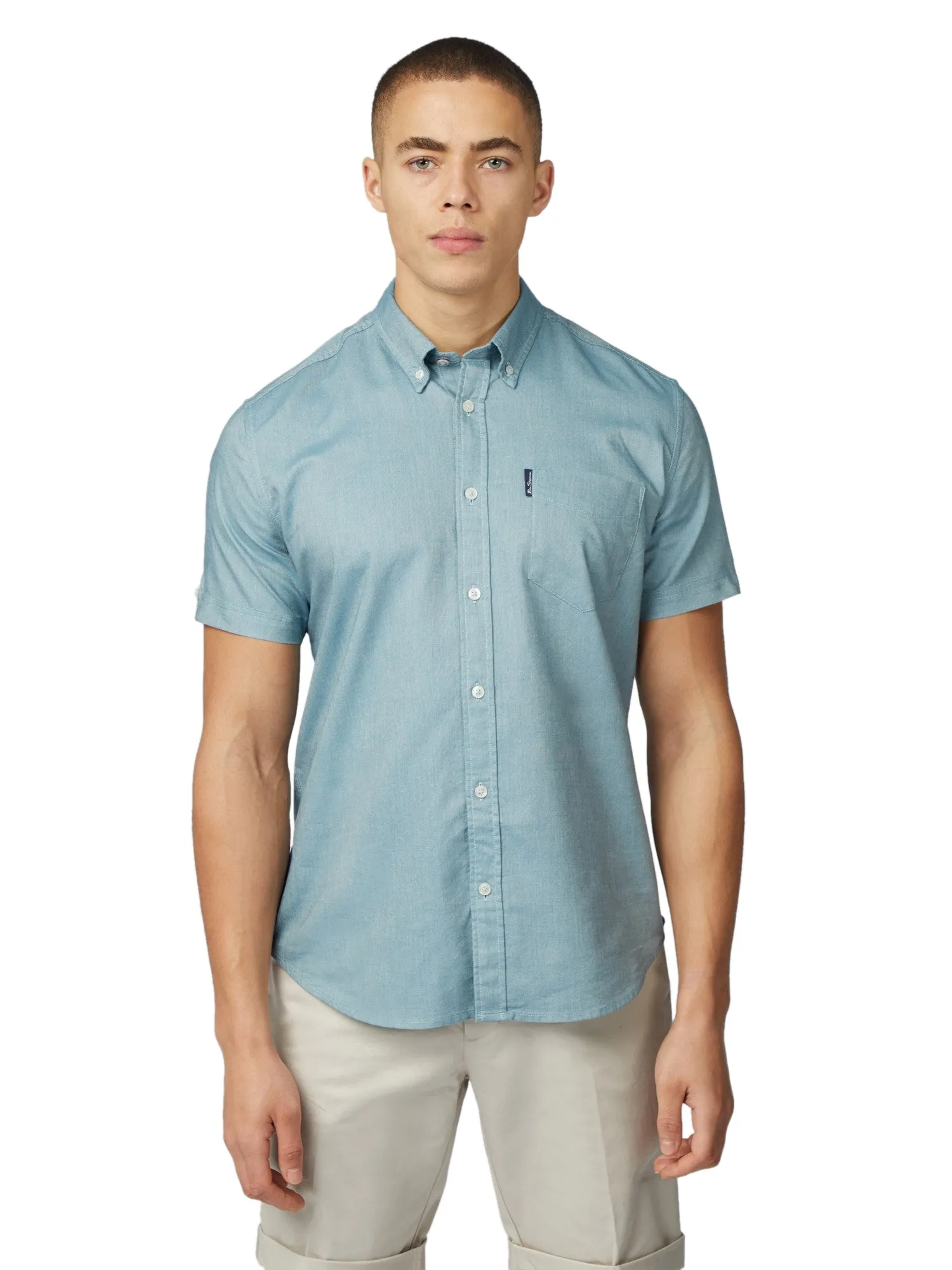 Ben Sherman Men's Short Sleeve Signature Oxford Shirt.