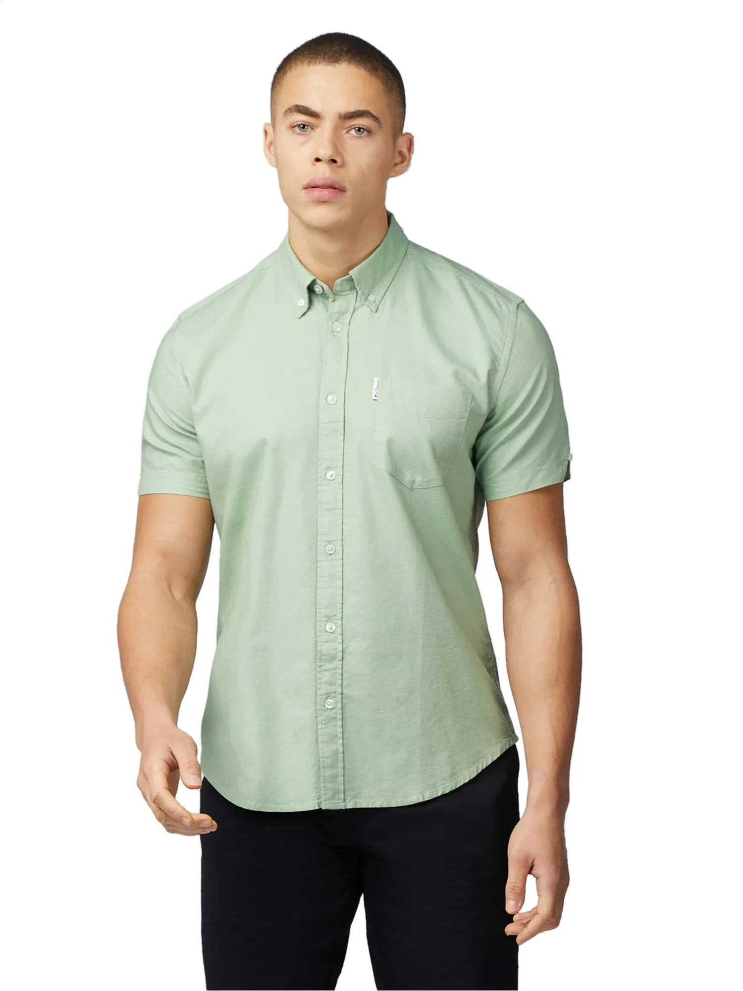 Ben Sherman Men's Short Sleeve Signature Oxford Shirt.