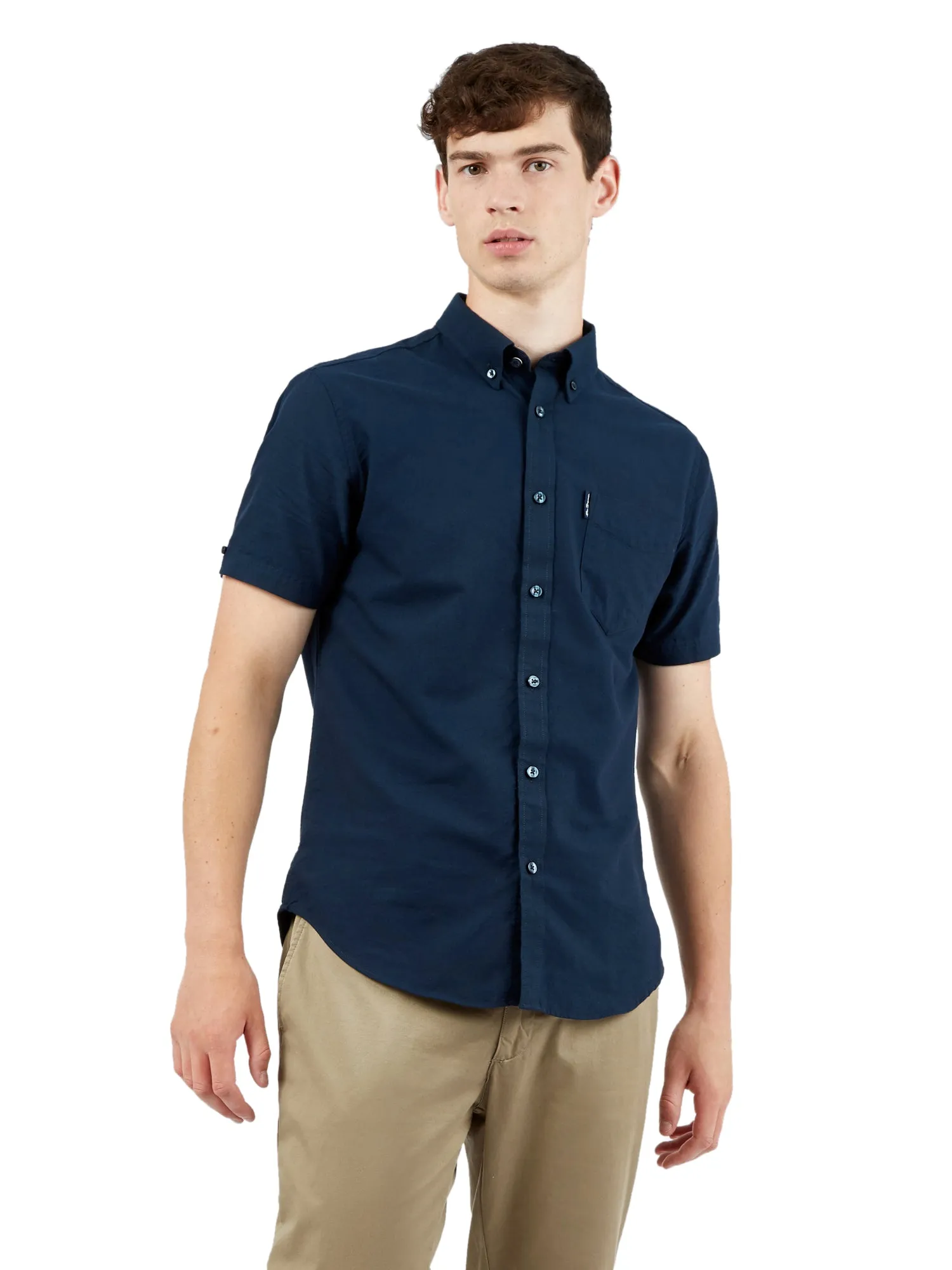 Ben Sherman Men's Short Sleeve Signature Oxford Shirt.