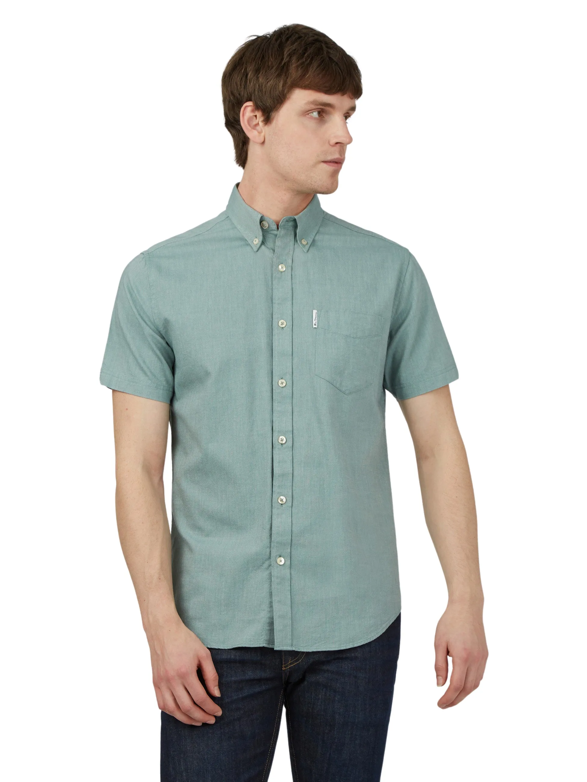 Ben Sherman Men's Short Sleeve Signature Oxford Shirt.