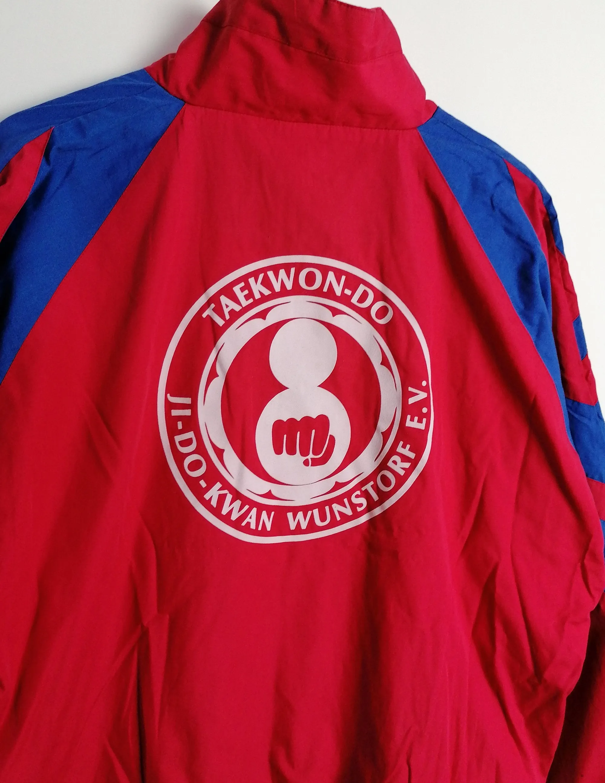 BERRI 90's Unisex Red and Blue Track Jacket - Size S - Shop Now