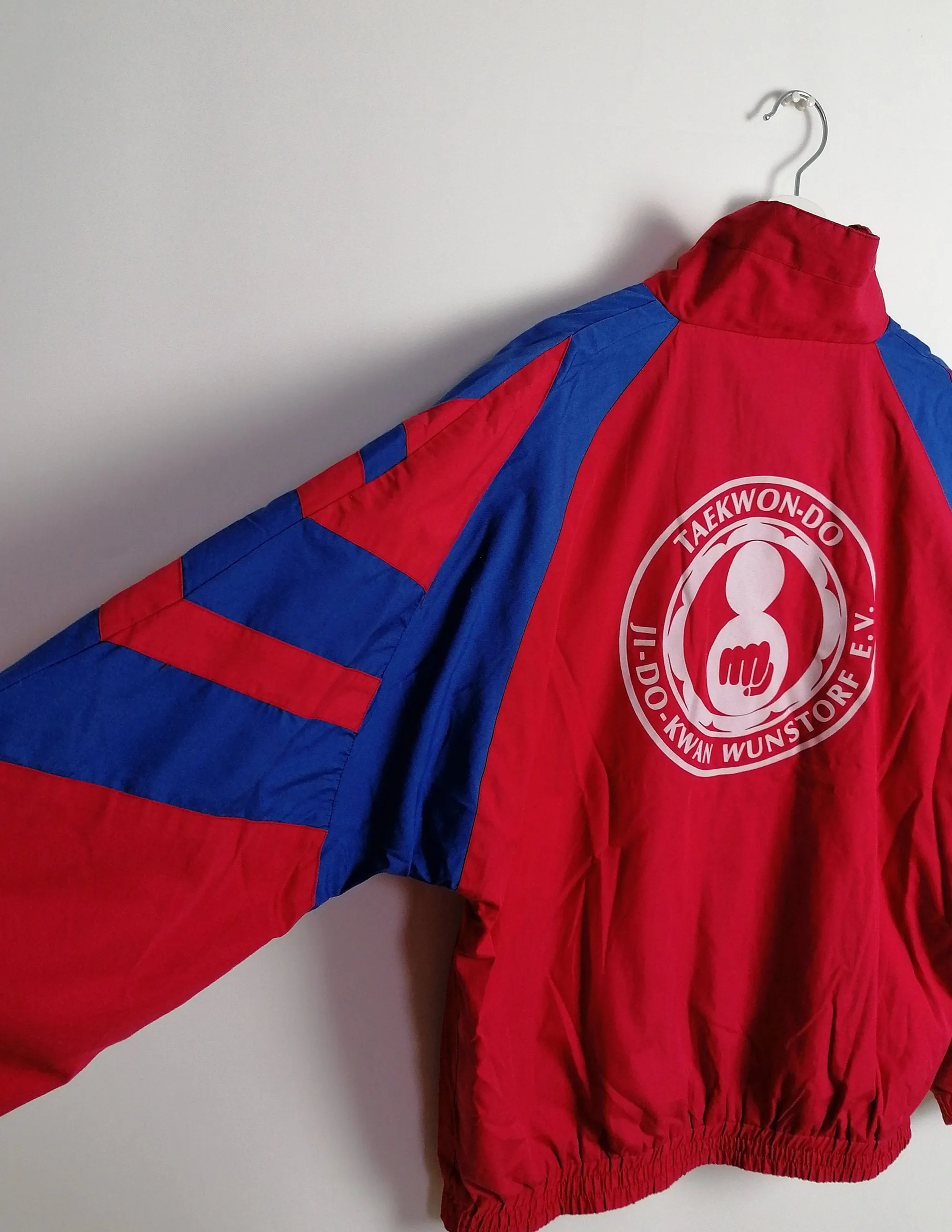 BERRI 90's Unisex Red and Blue Track Jacket - Size S - Shop Now