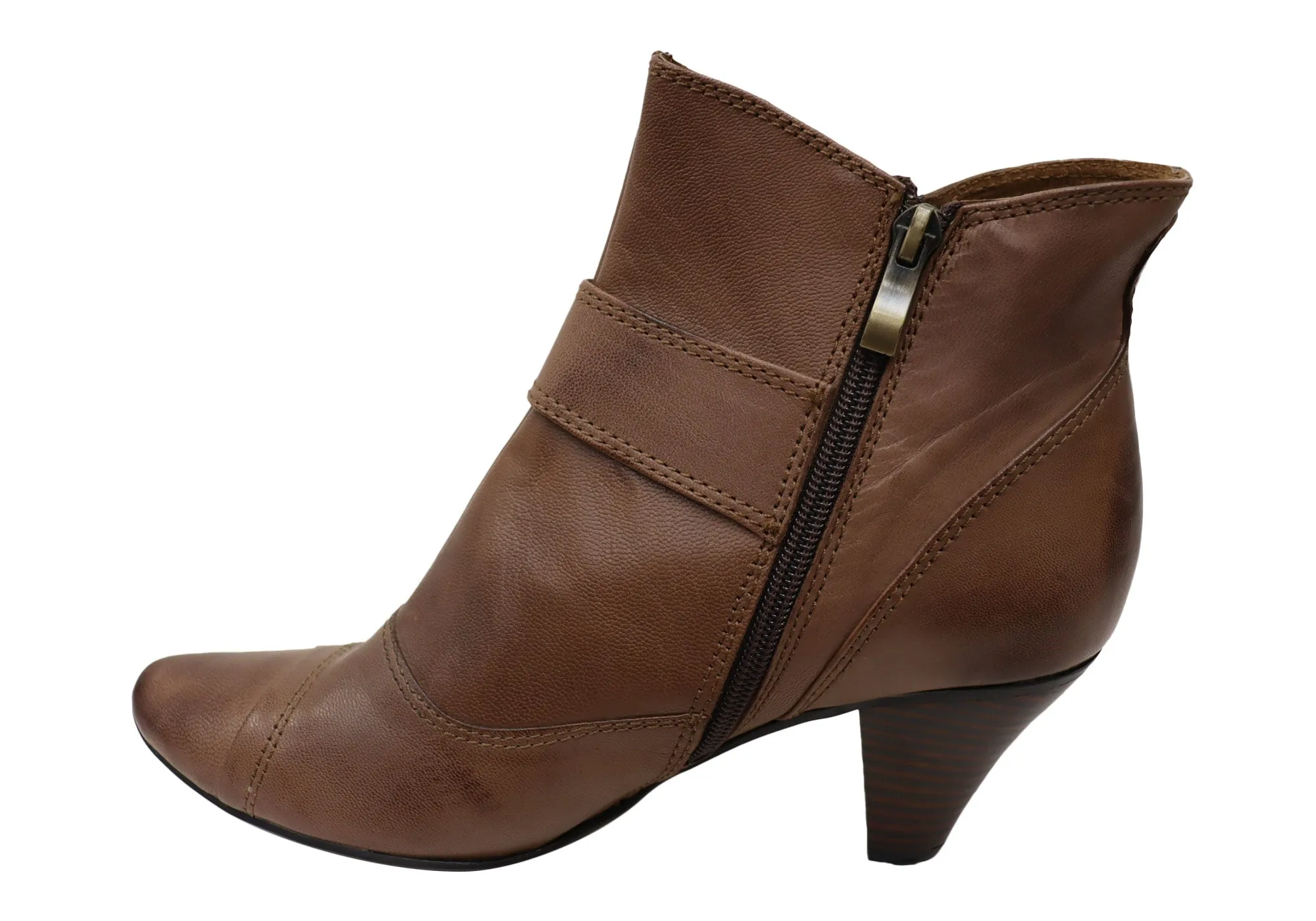 Birthmark Theodora Womens Comfortable Leather Ankle Boots