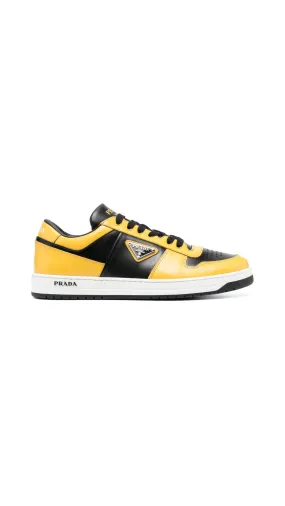 Black and Yellow Leather Sneakers