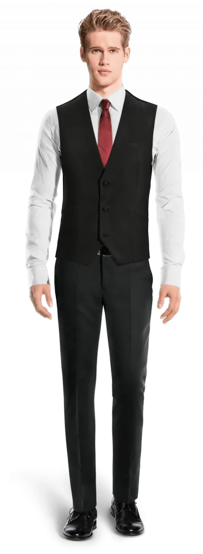 Black bean essential Waistcoat