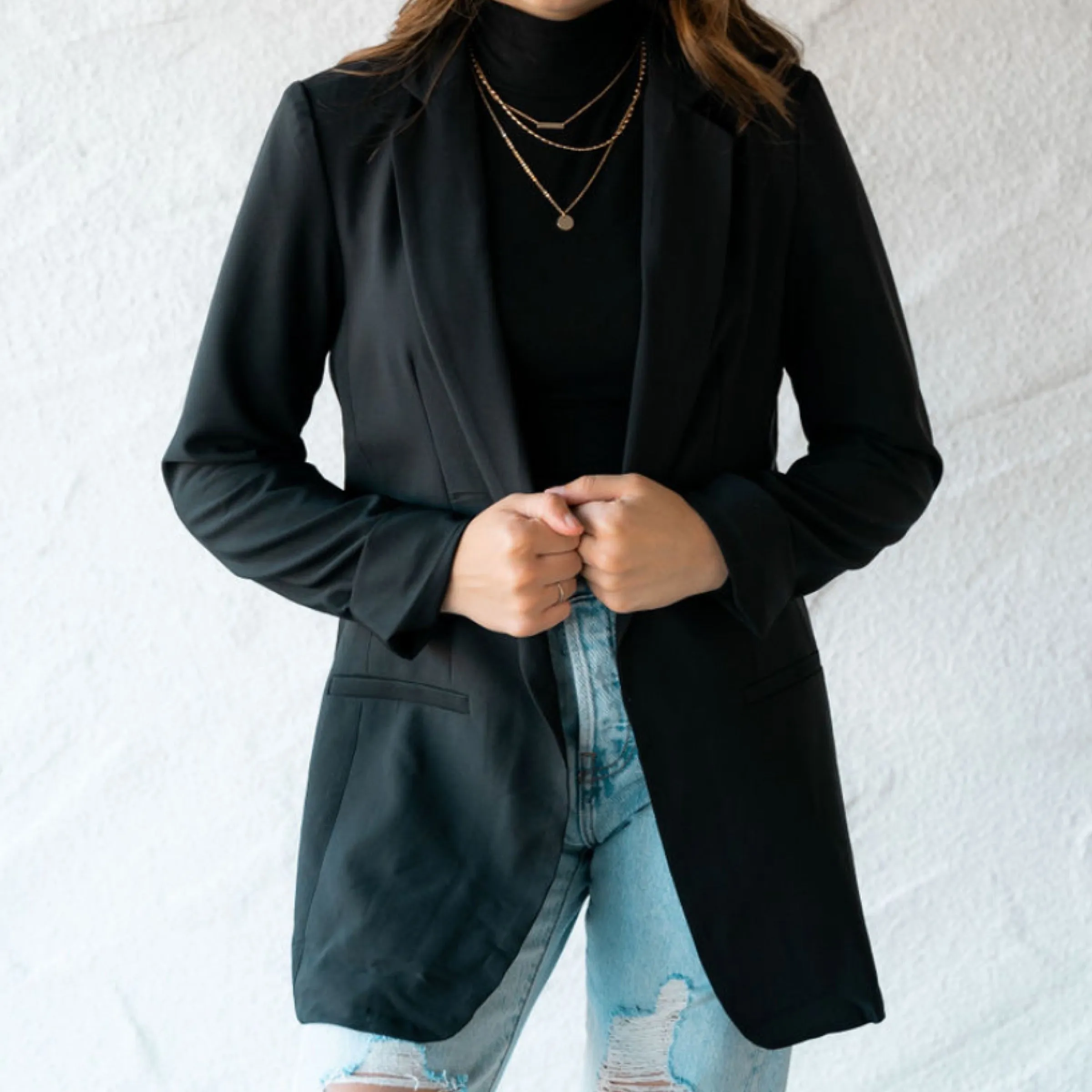 Black Blazer for Women - Stylish Solid Blazer for Power Dressing