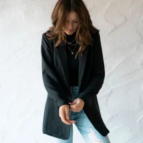 Black Blazer for Women - Stylish Solid Blazer for Power Dressing